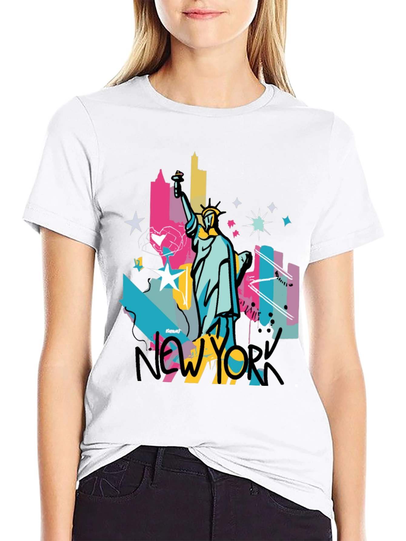 New York Statue of Liberty Graphic T-Shirt