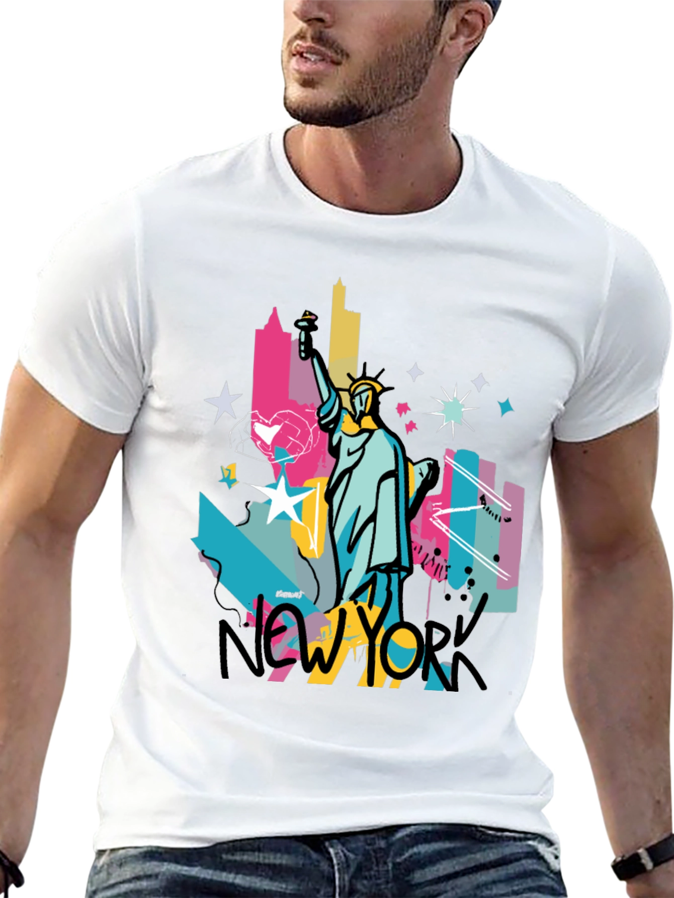 New York Statue of Liberty Graphic T-Shirt