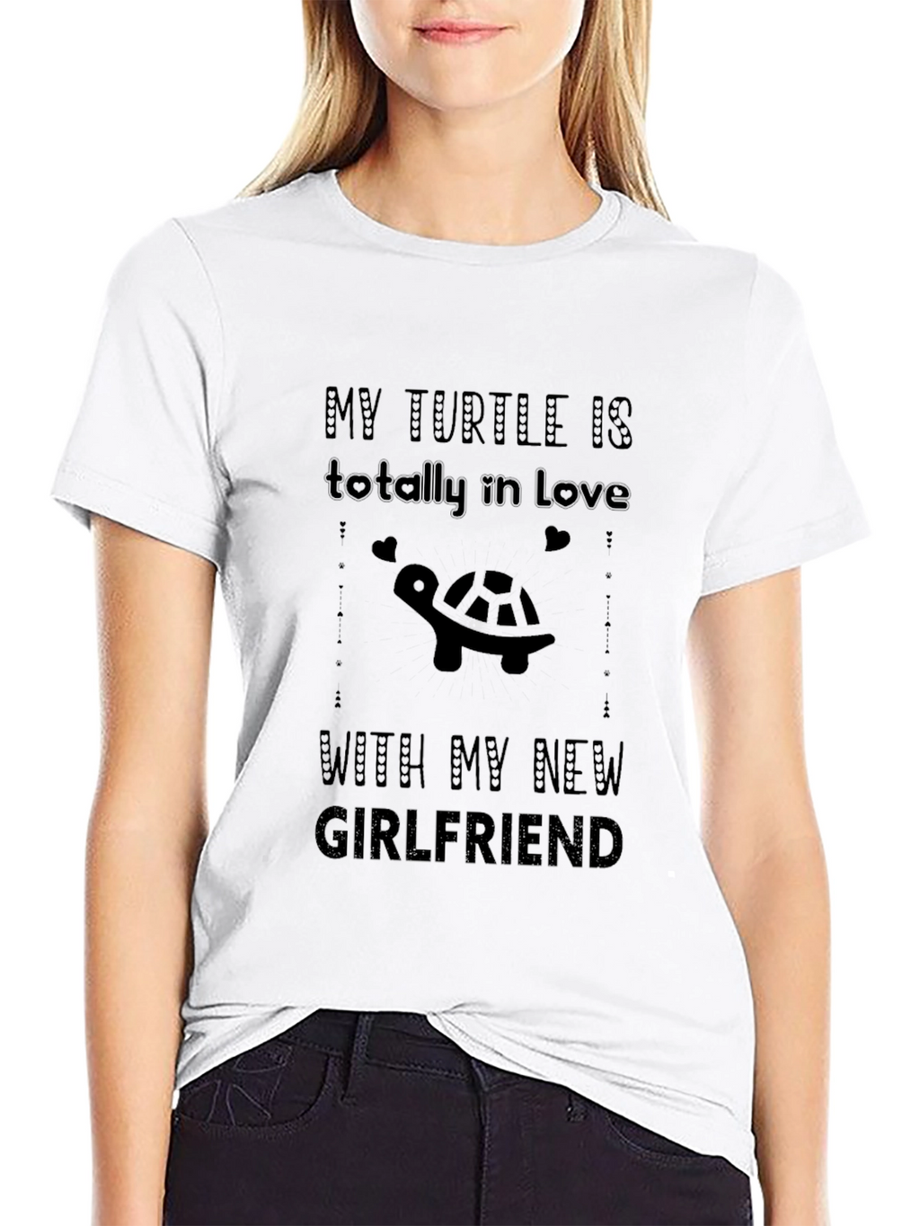 My Turtle Loves My New Girlfriend Black T-Shirt