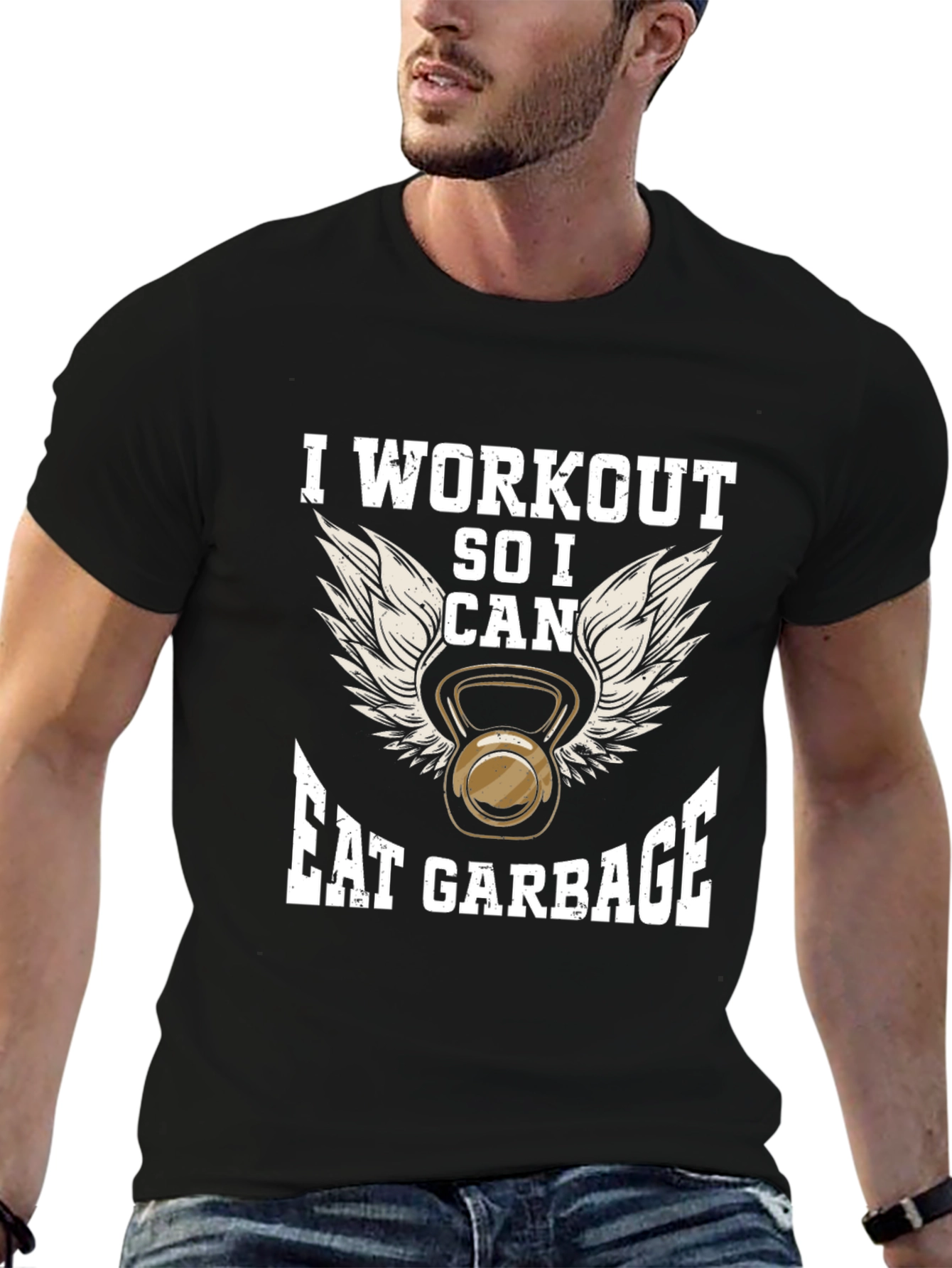 Workout to Eat Garbage Graphic Tee