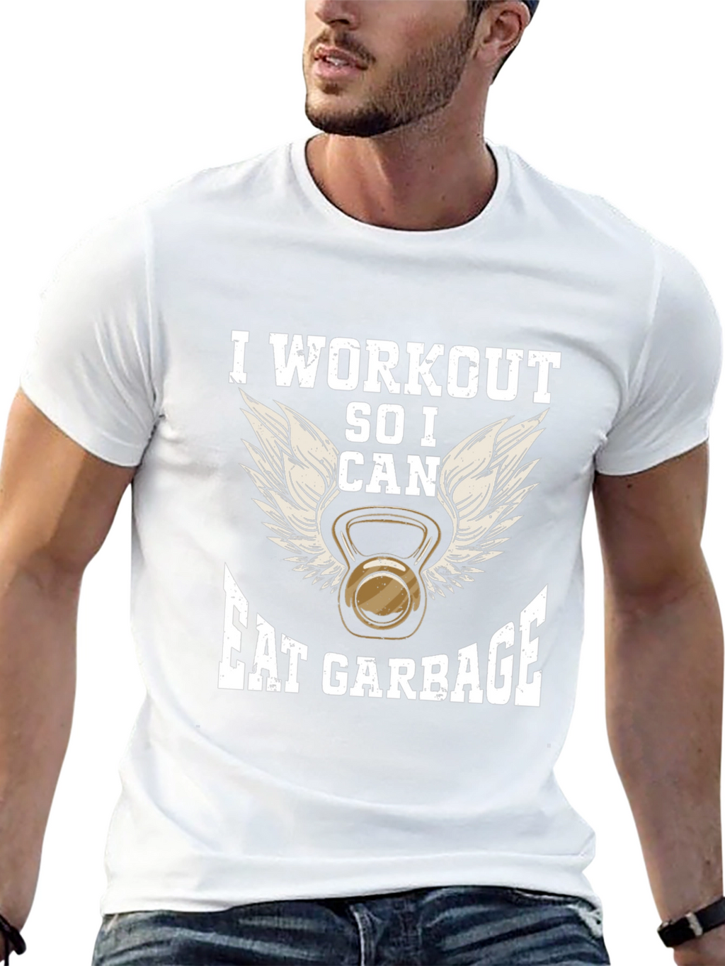 Workout to Eat Garbage Graphic Tee