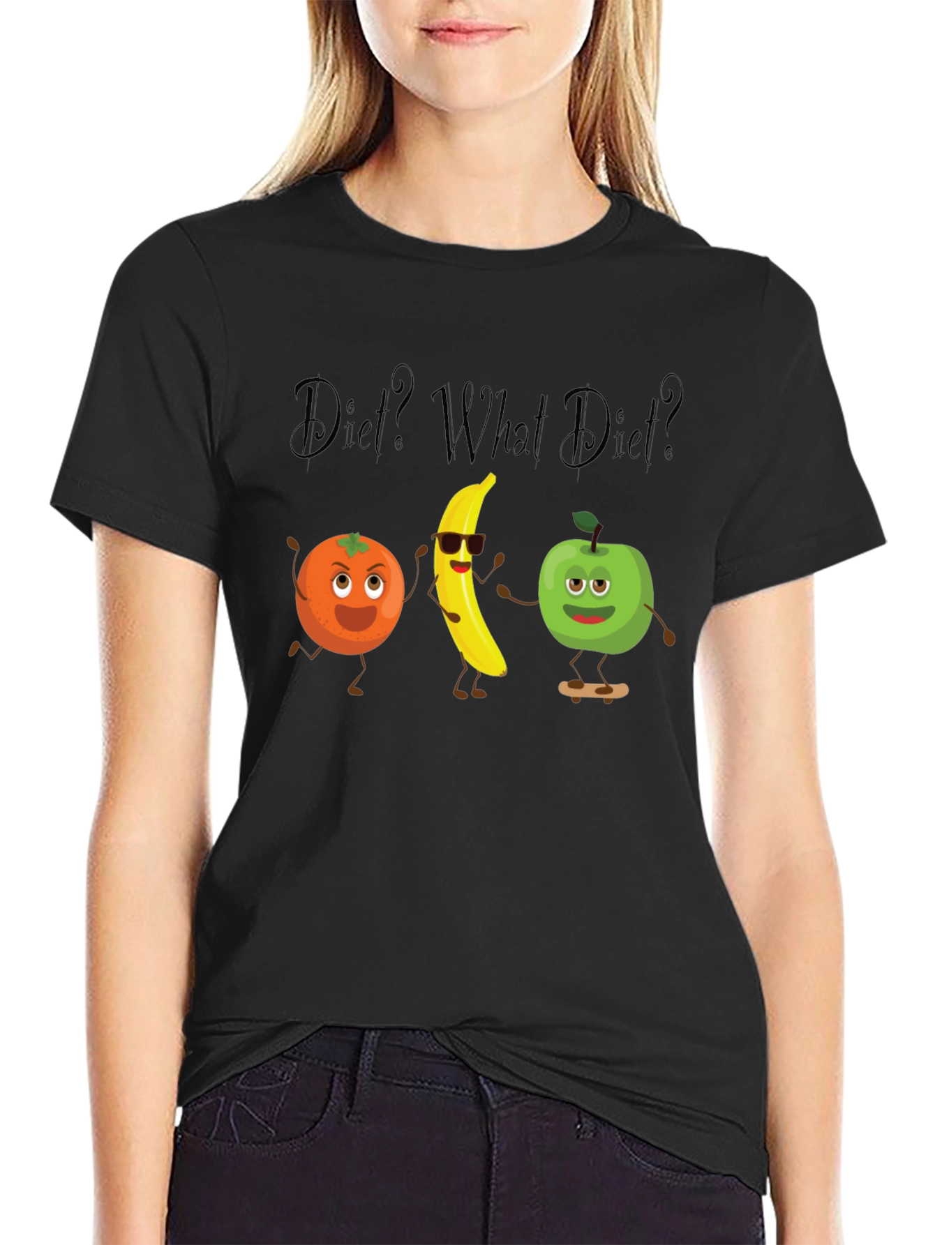 Diet? What Diet? Graphic Tee - Black