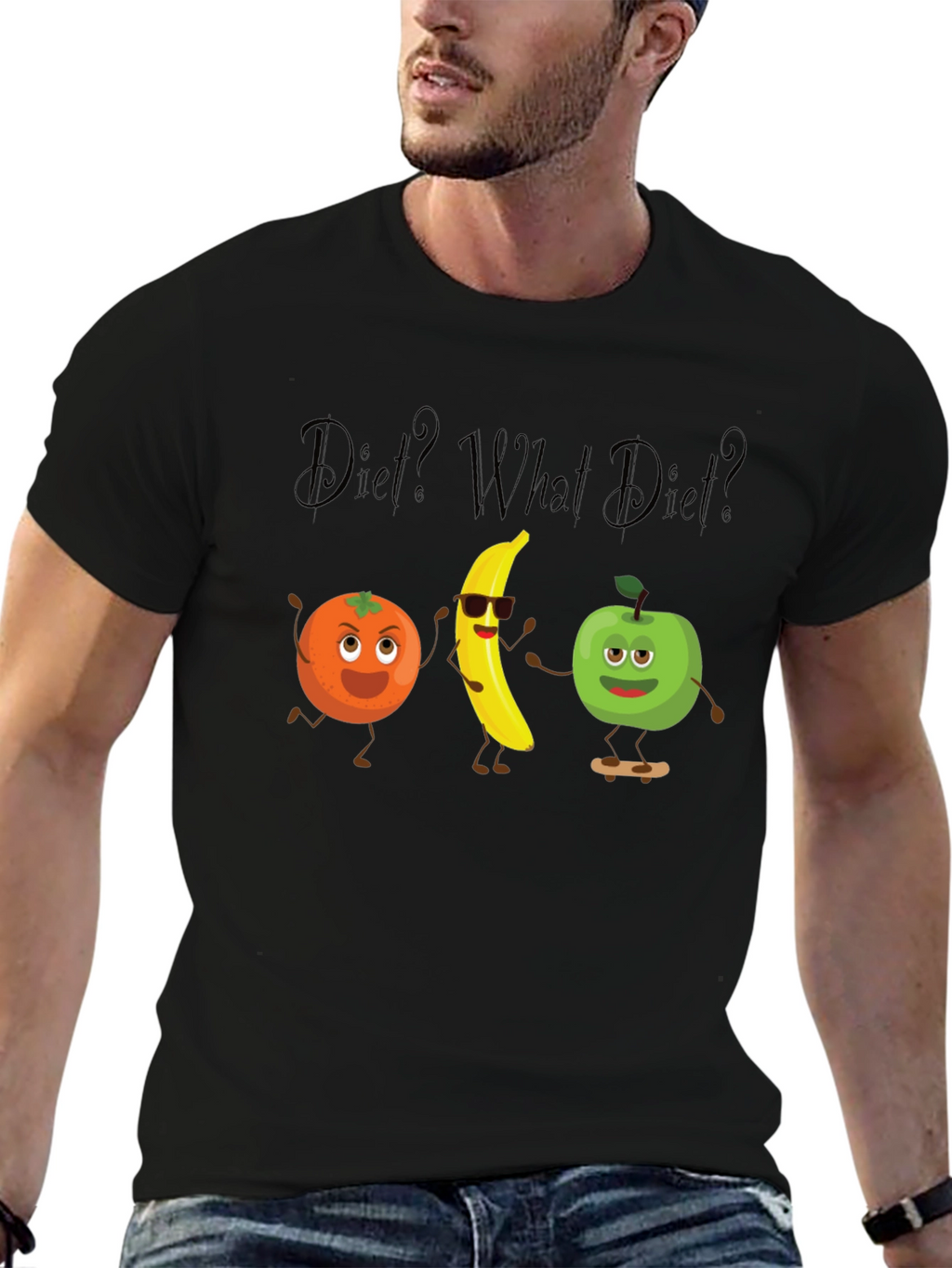 Diet? What Diet? Graphic Tee - Black