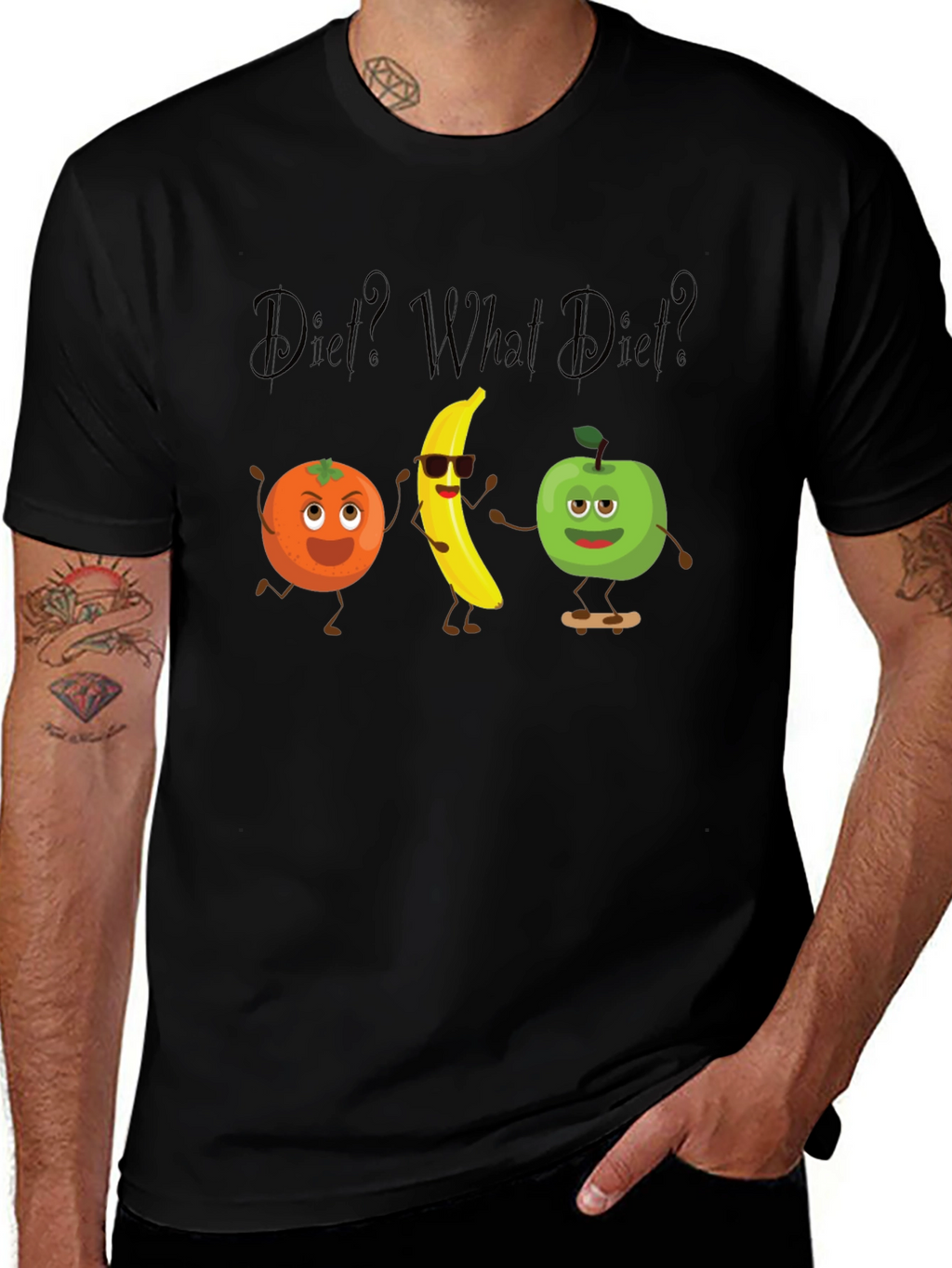 Diet? What Diet? Graphic Tee - Black