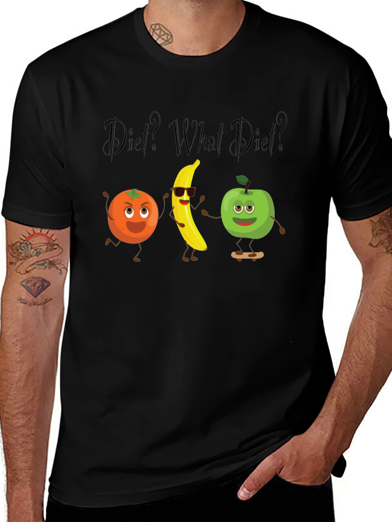 Diet? What Diet? Graphic Tee - Black