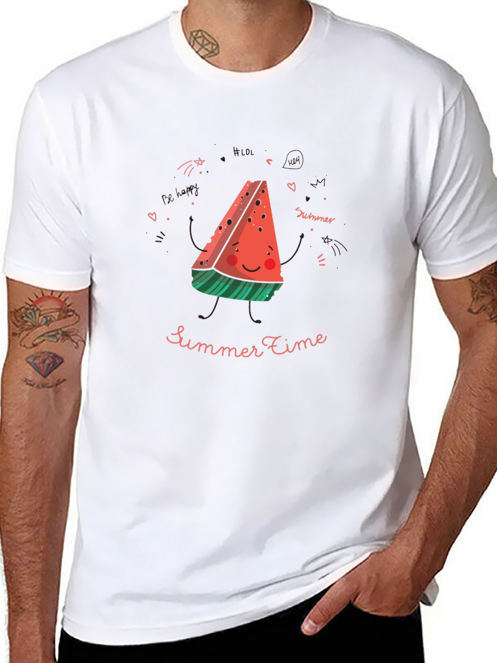 Summer Time Watermelon Graphic T-Shirt