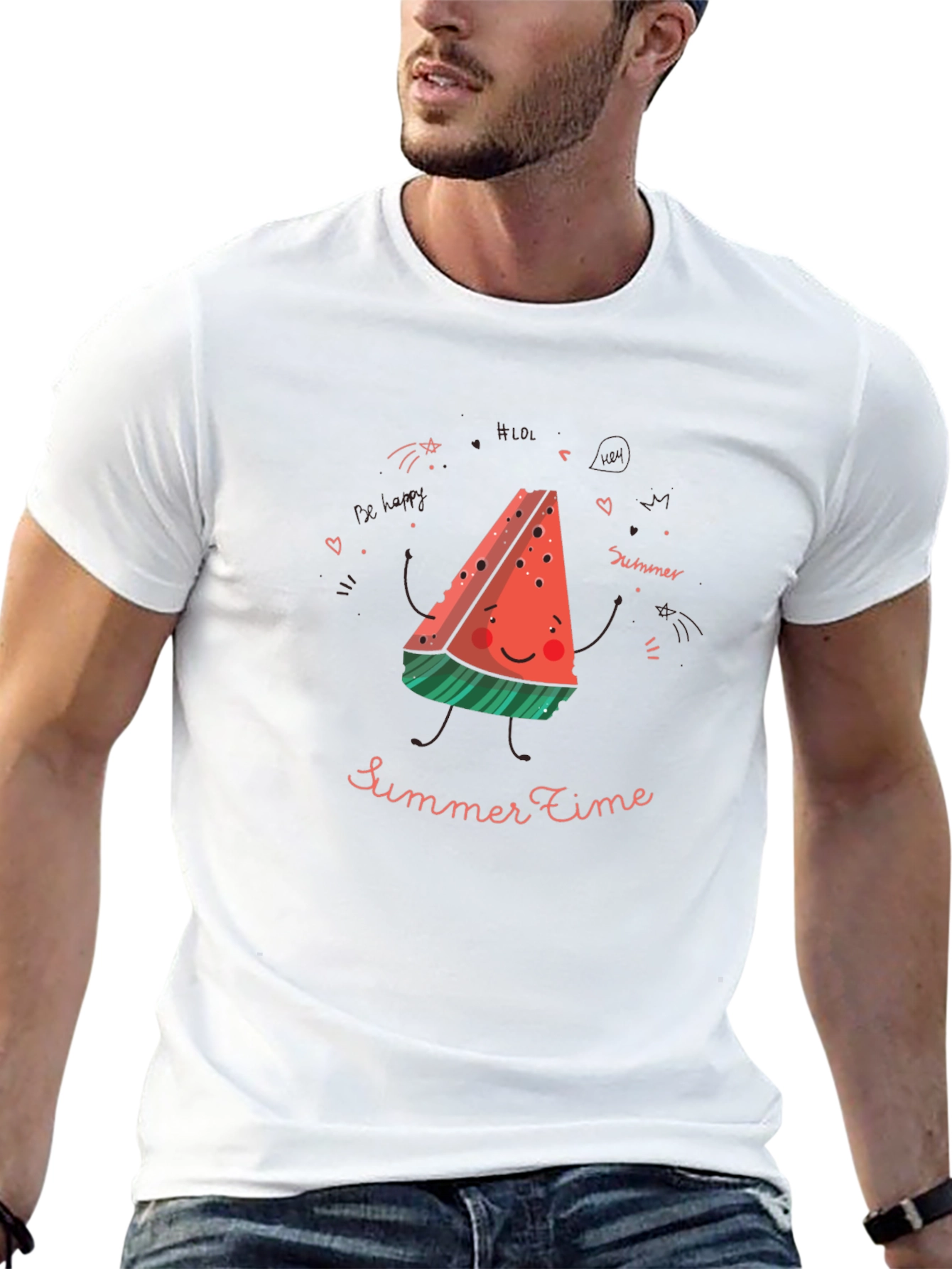 Summer Time Watermelon Graphic T-Shirt