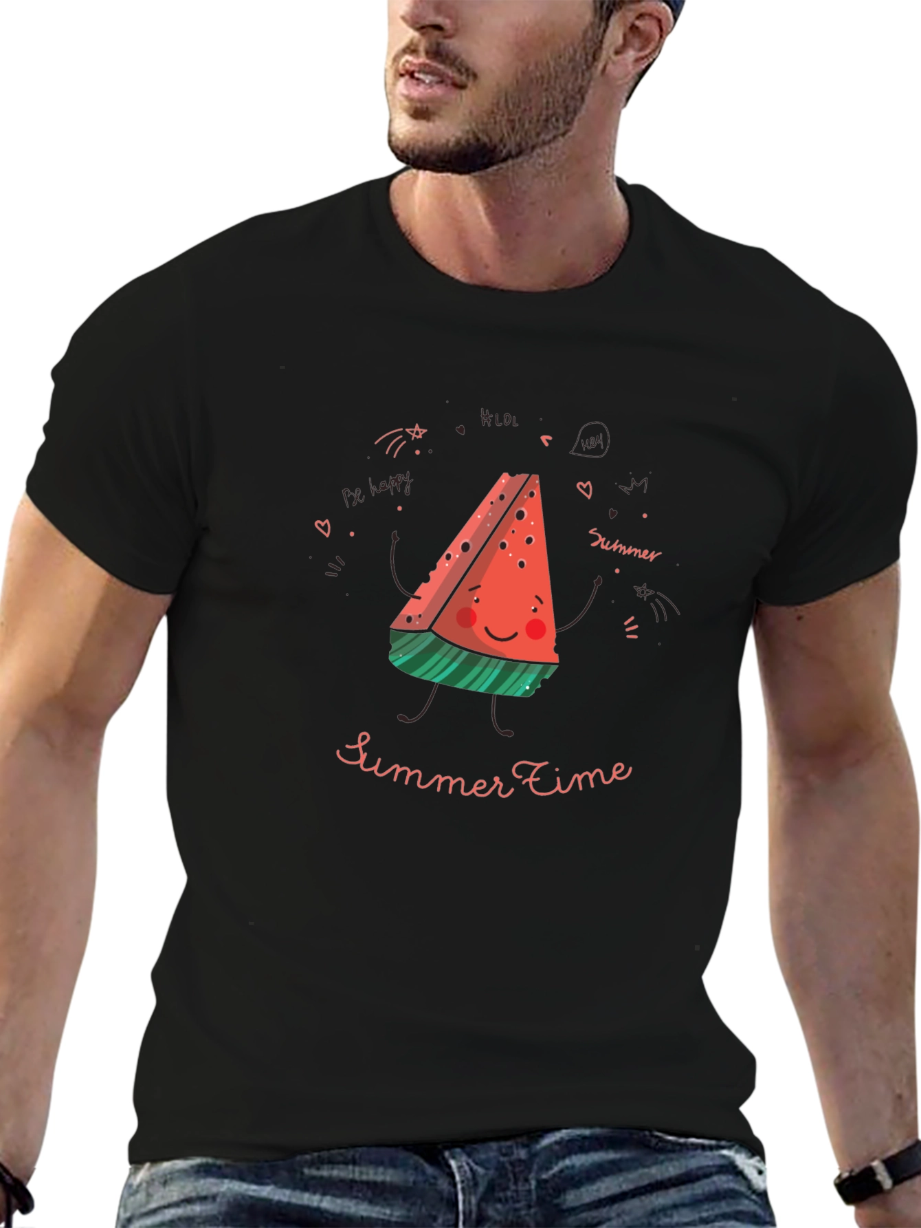 Summer Time Watermelon Graphic T-Shirt