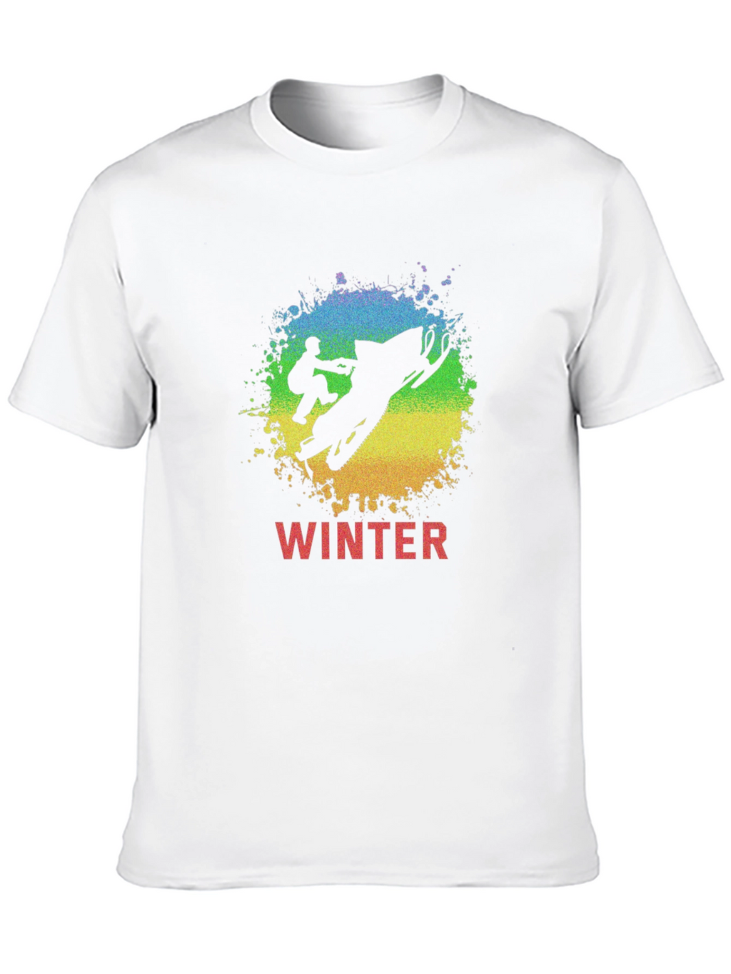 Winter Snowmobile Graphic Tee - Black