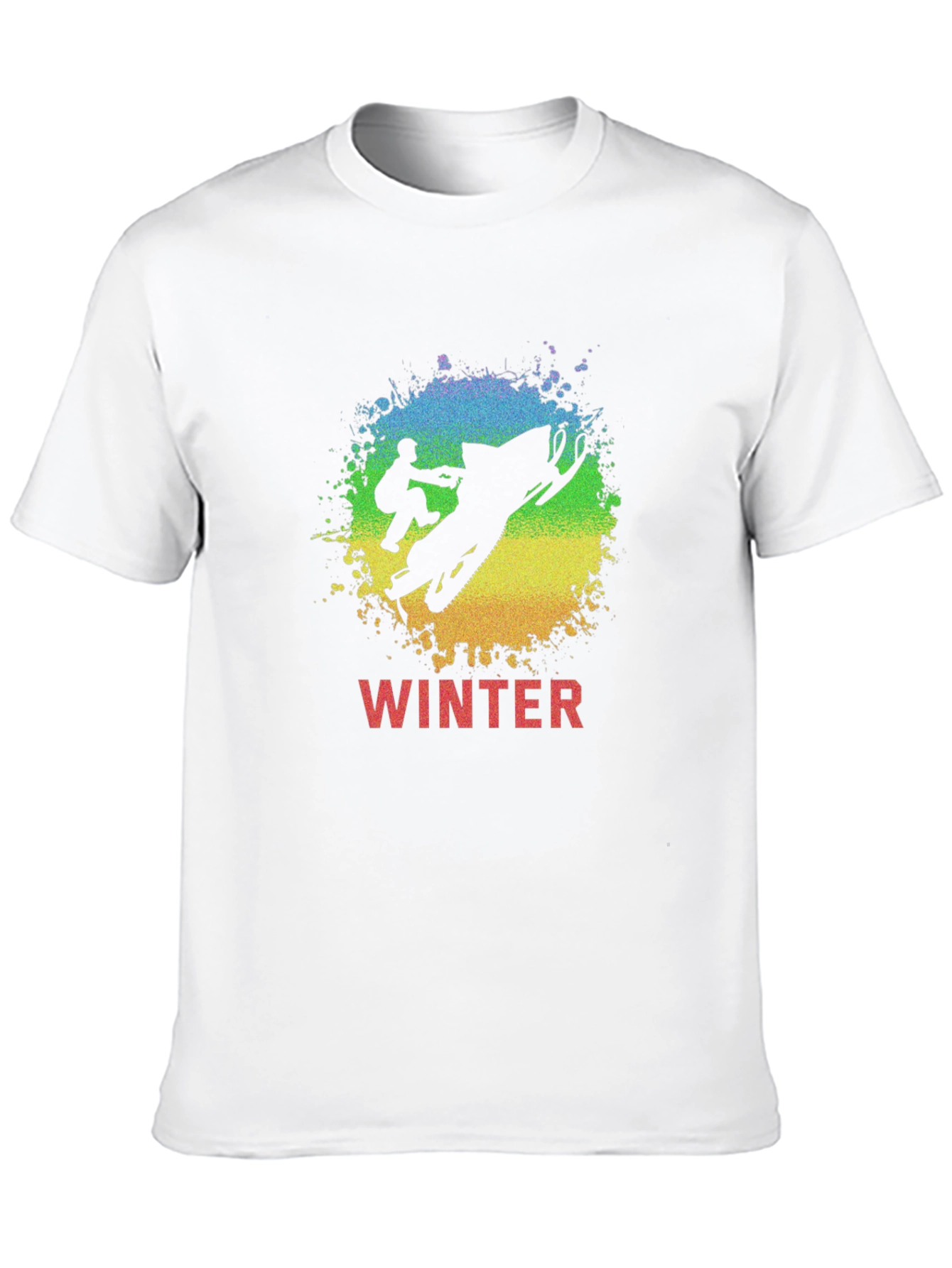Winter Snowmobile Graphic Tee - Black