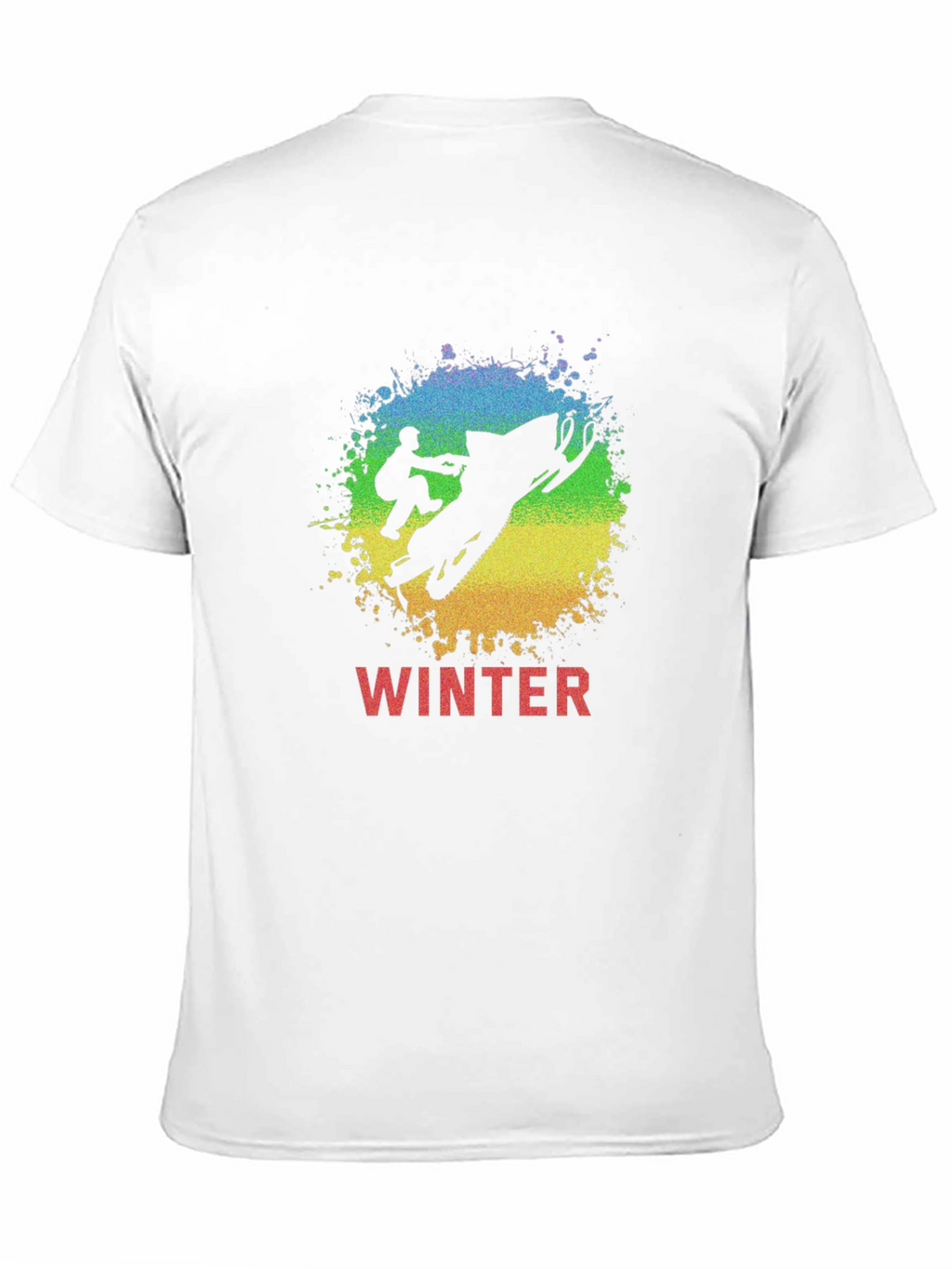 Winter Snowmobile Graphic Tee - Black
