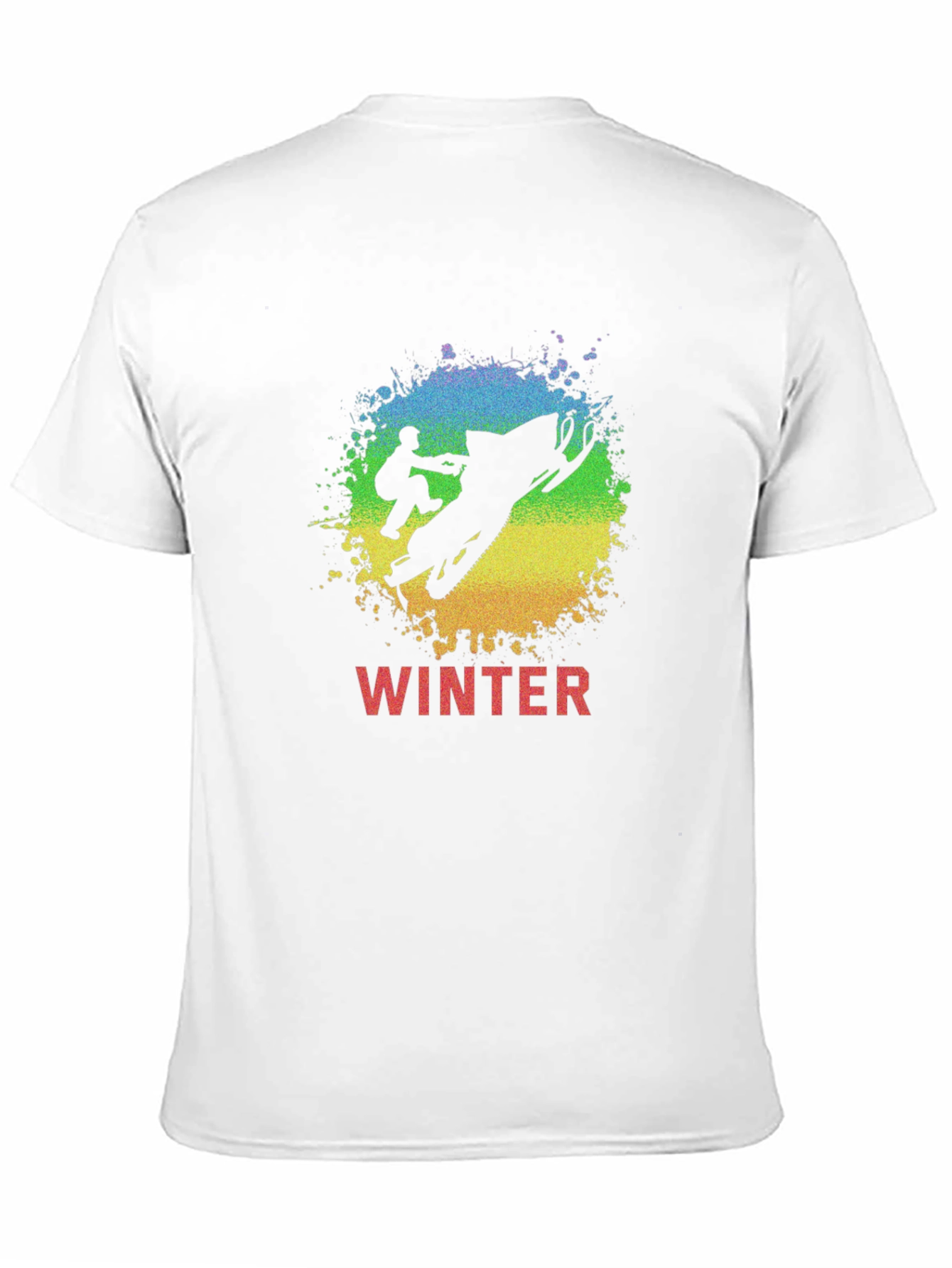 Winter Snowmobile Graphic Tee - Black