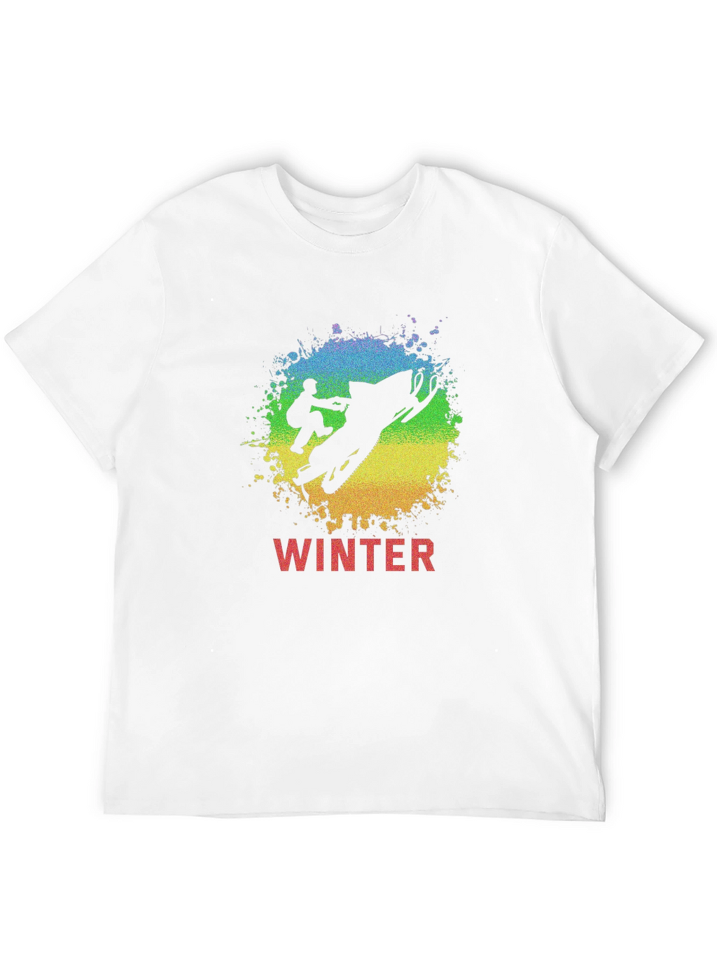 Winter Snowmobile Graphic Tee - Black