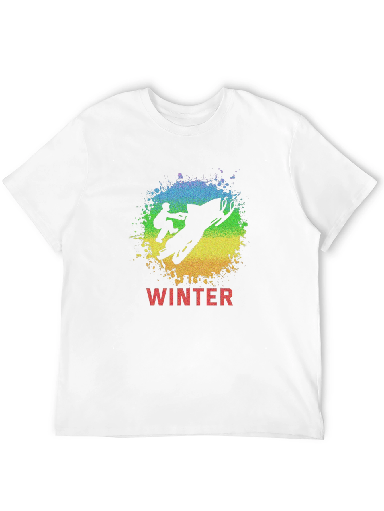 Winter Snowmobile Graphic Tee - Black