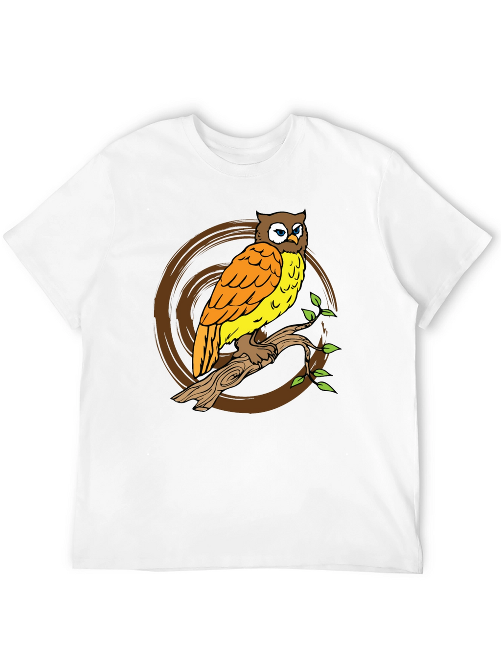 Owl On Branch Graphic Tee