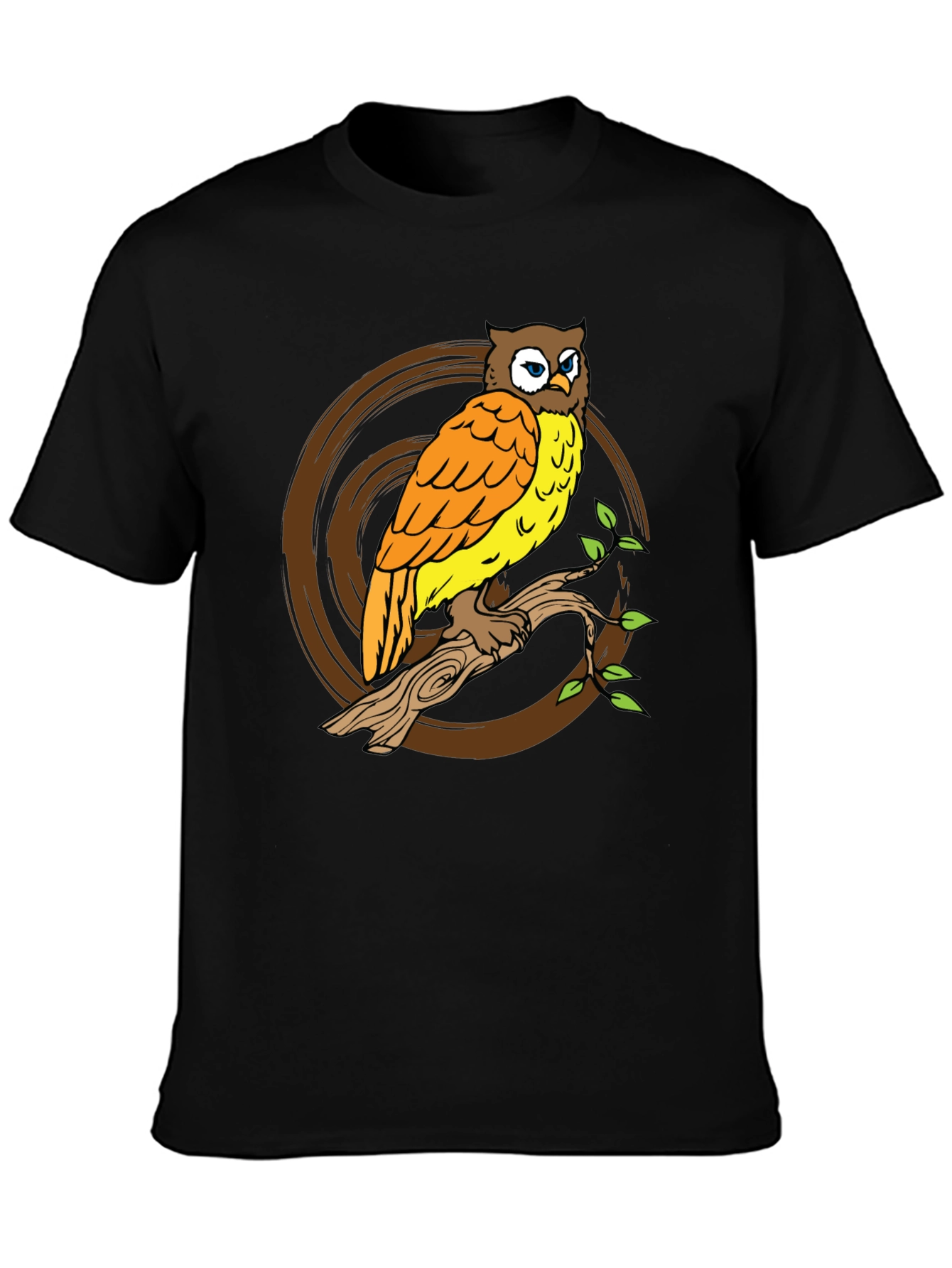 Owl On Branch Graphic Tee