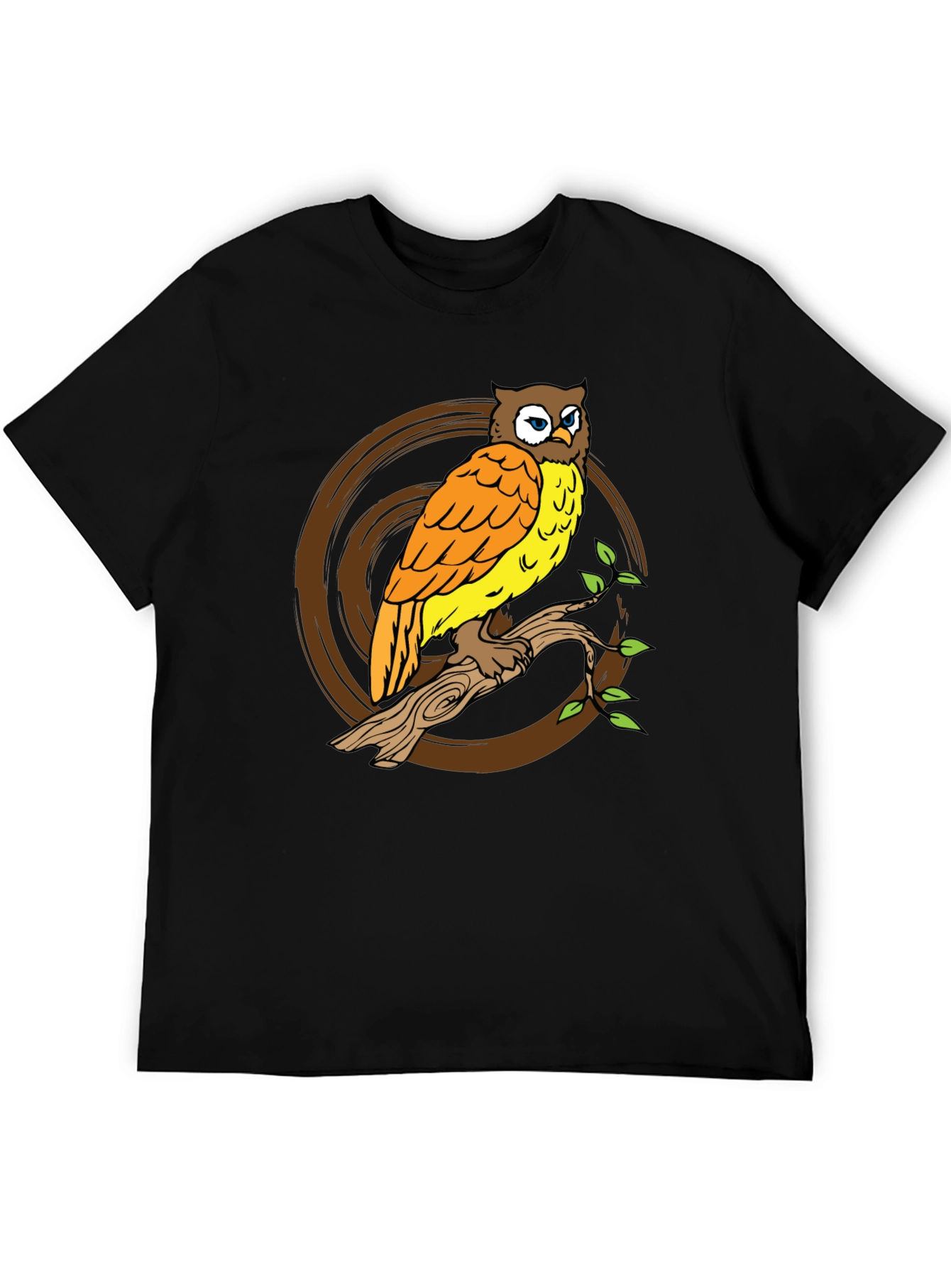Owl On Branch Graphic Tee