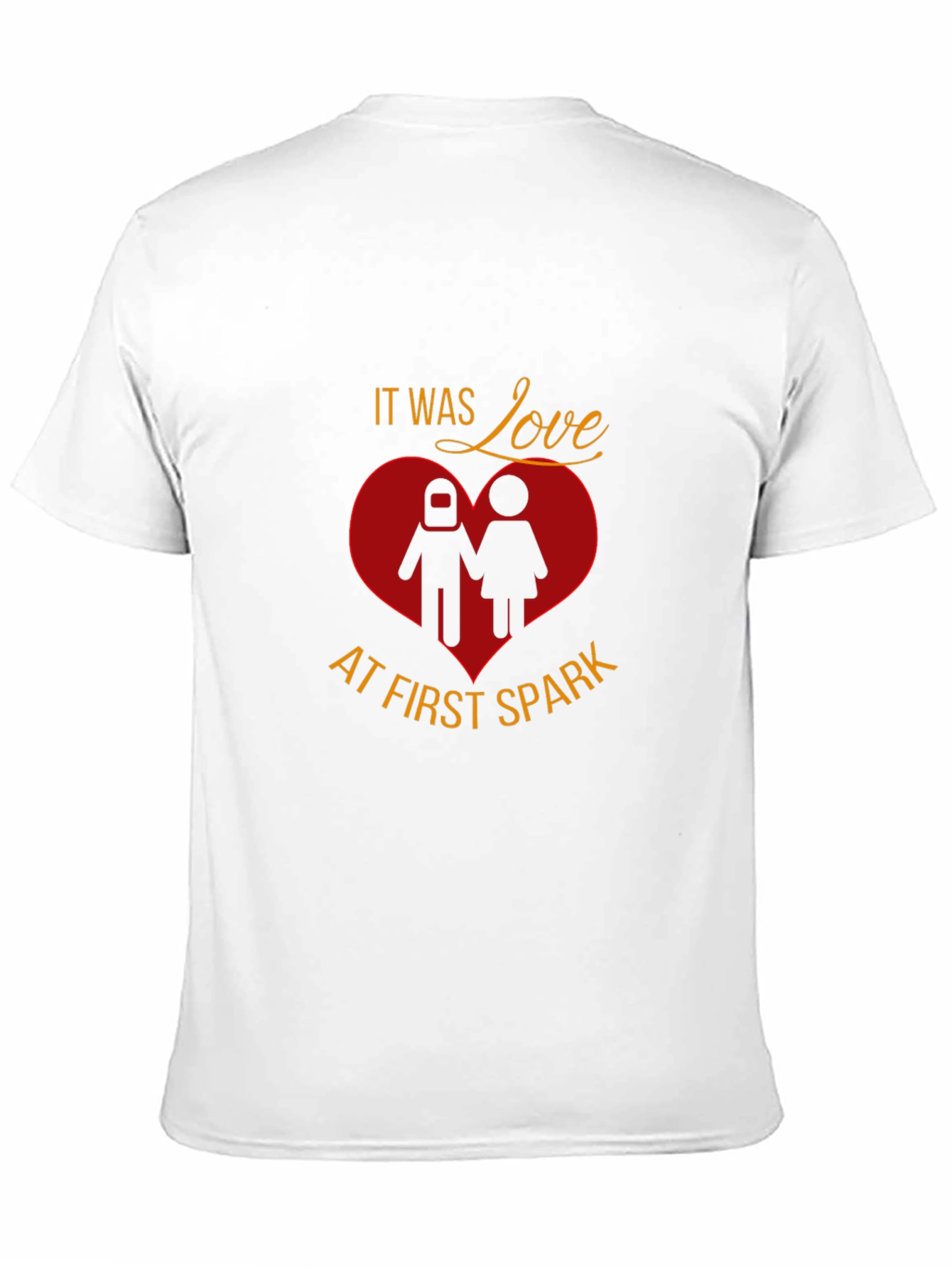 Welder Romance Black T-Shirt - It Was Love At First Spark!