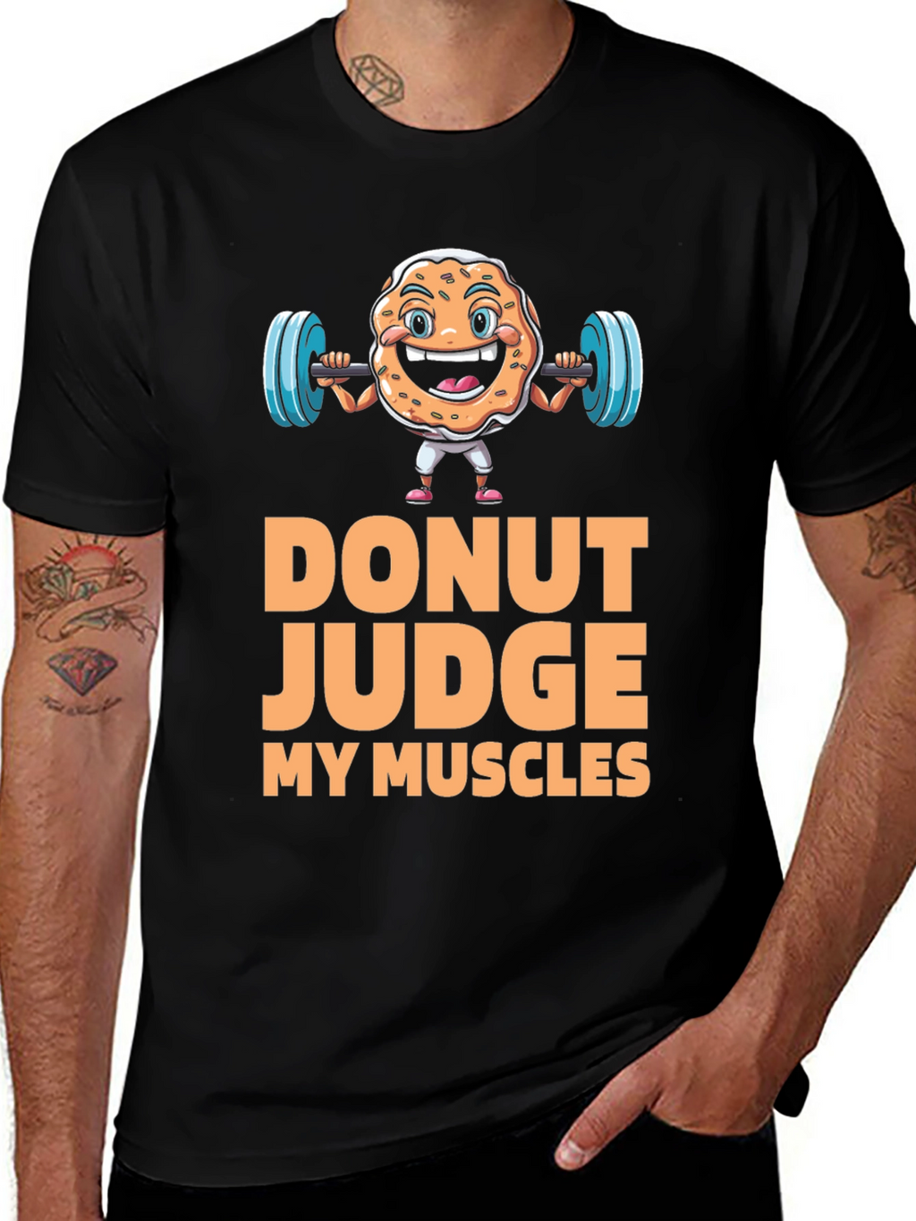 Donut Judge My Muscles Graphic T-Shirt