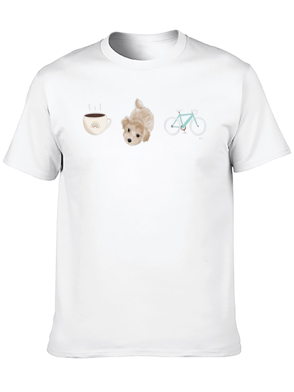 Coffee Dog & Bike Graphic Tee