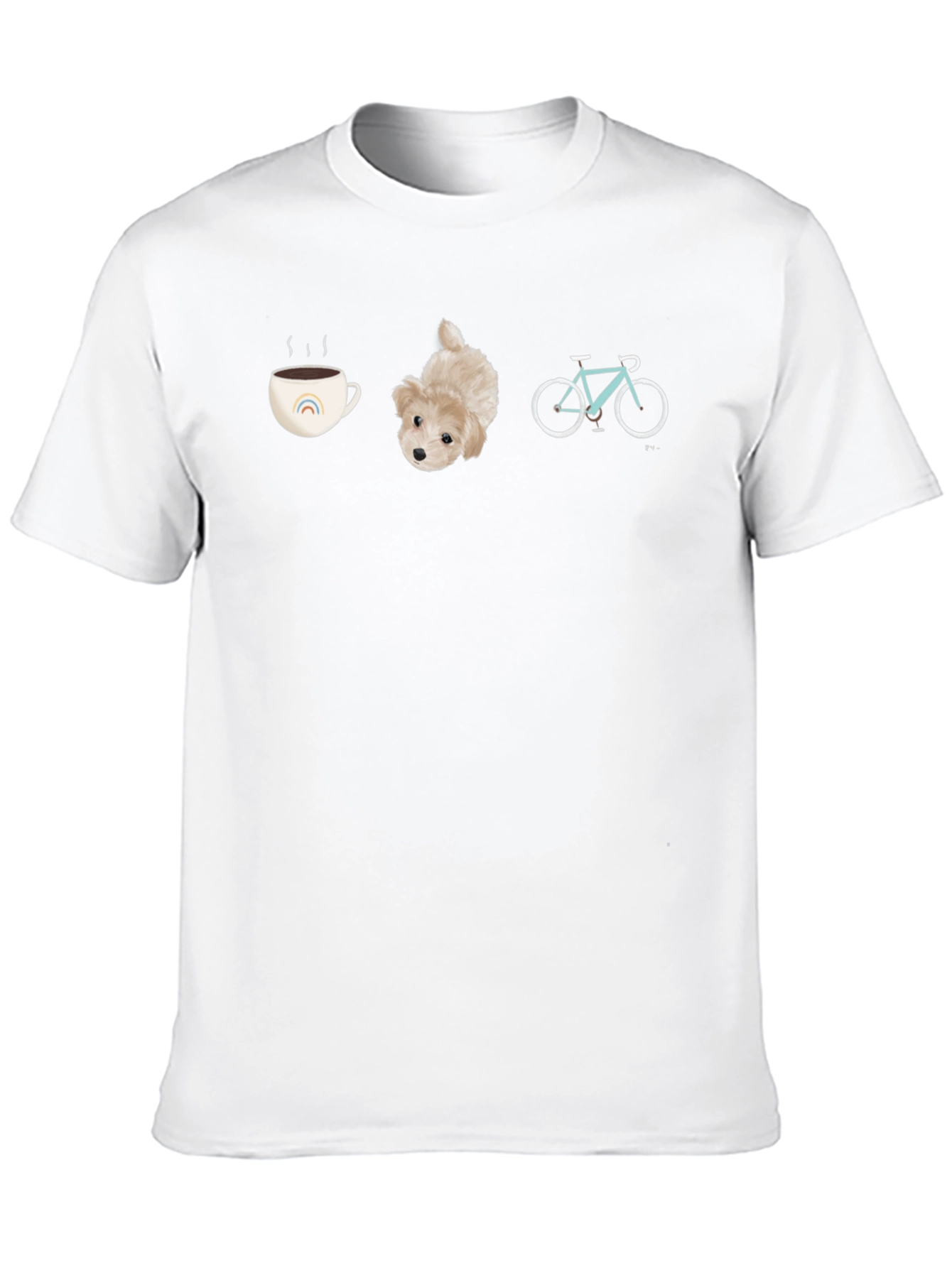 Coffee Dog & Bike Graphic Tee