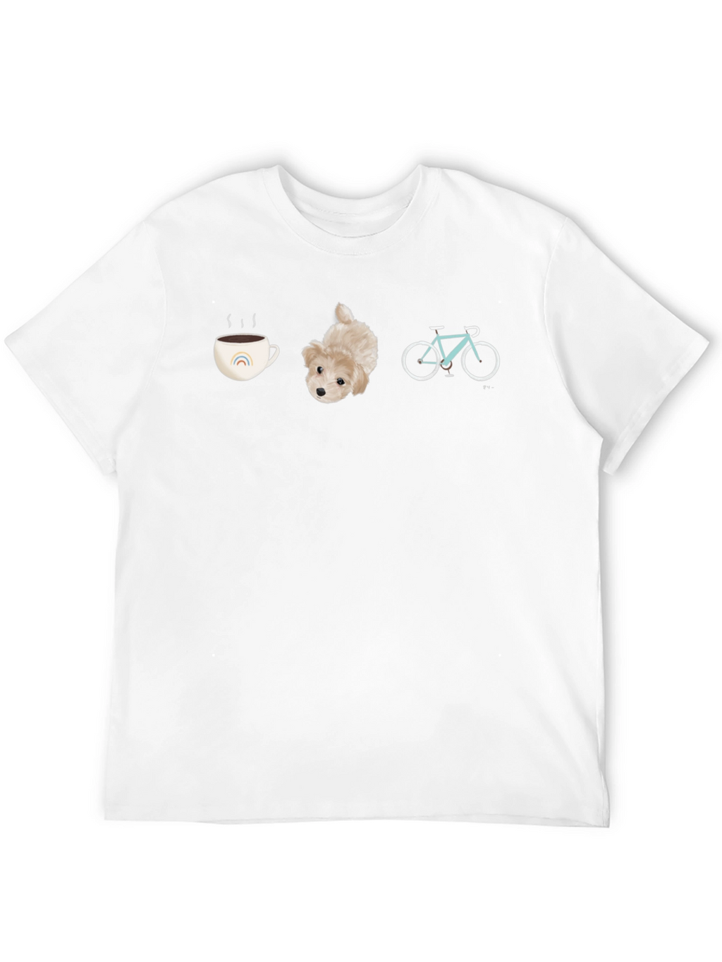 Coffee Dog & Bike Graphic Tee