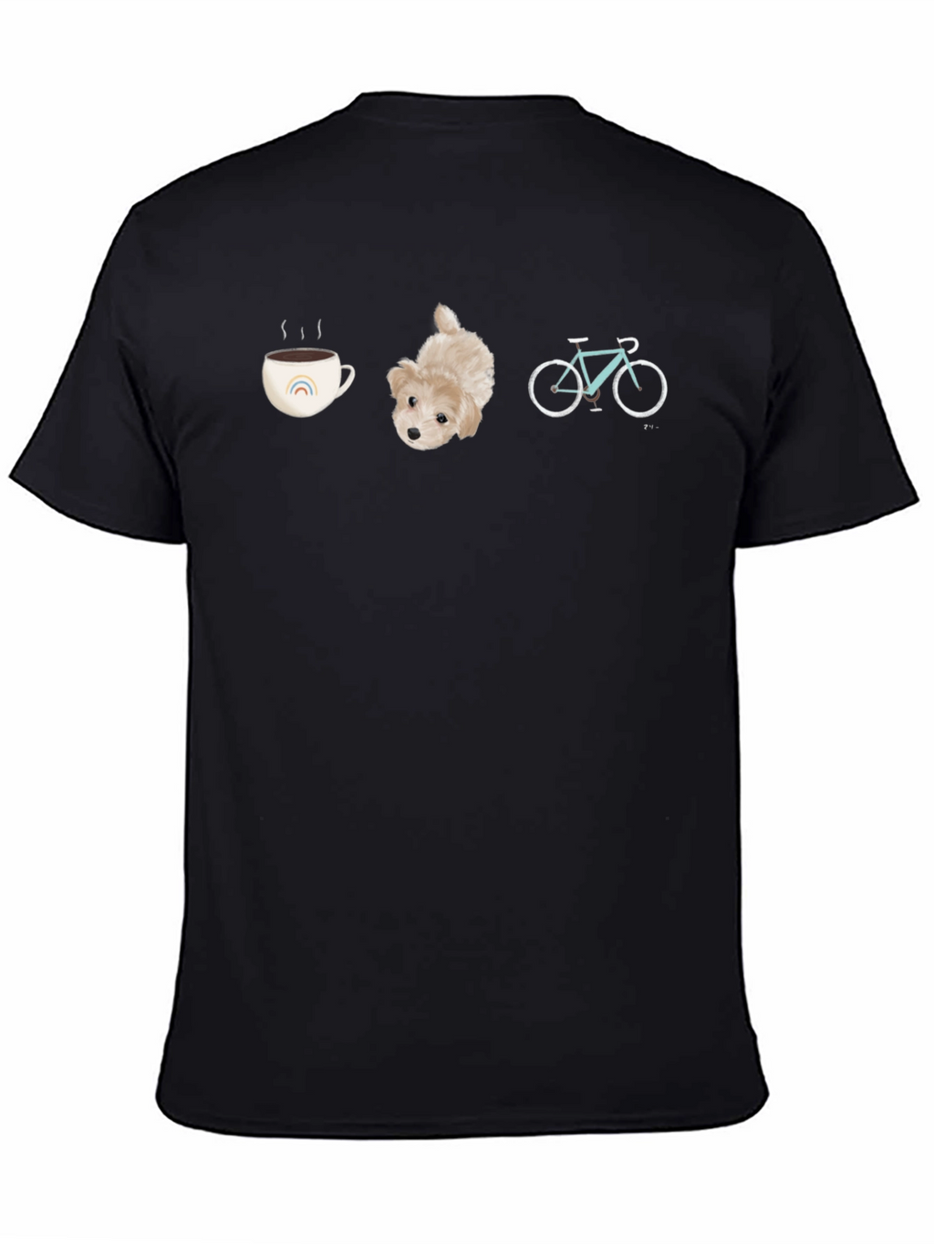 Coffee Dog & Bike Graphic Tee