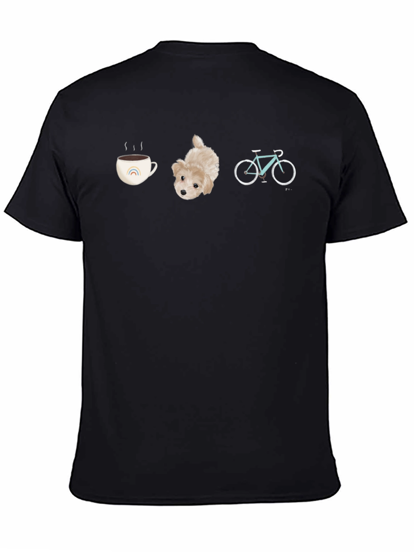 Coffee Dog & Bike Graphic Tee