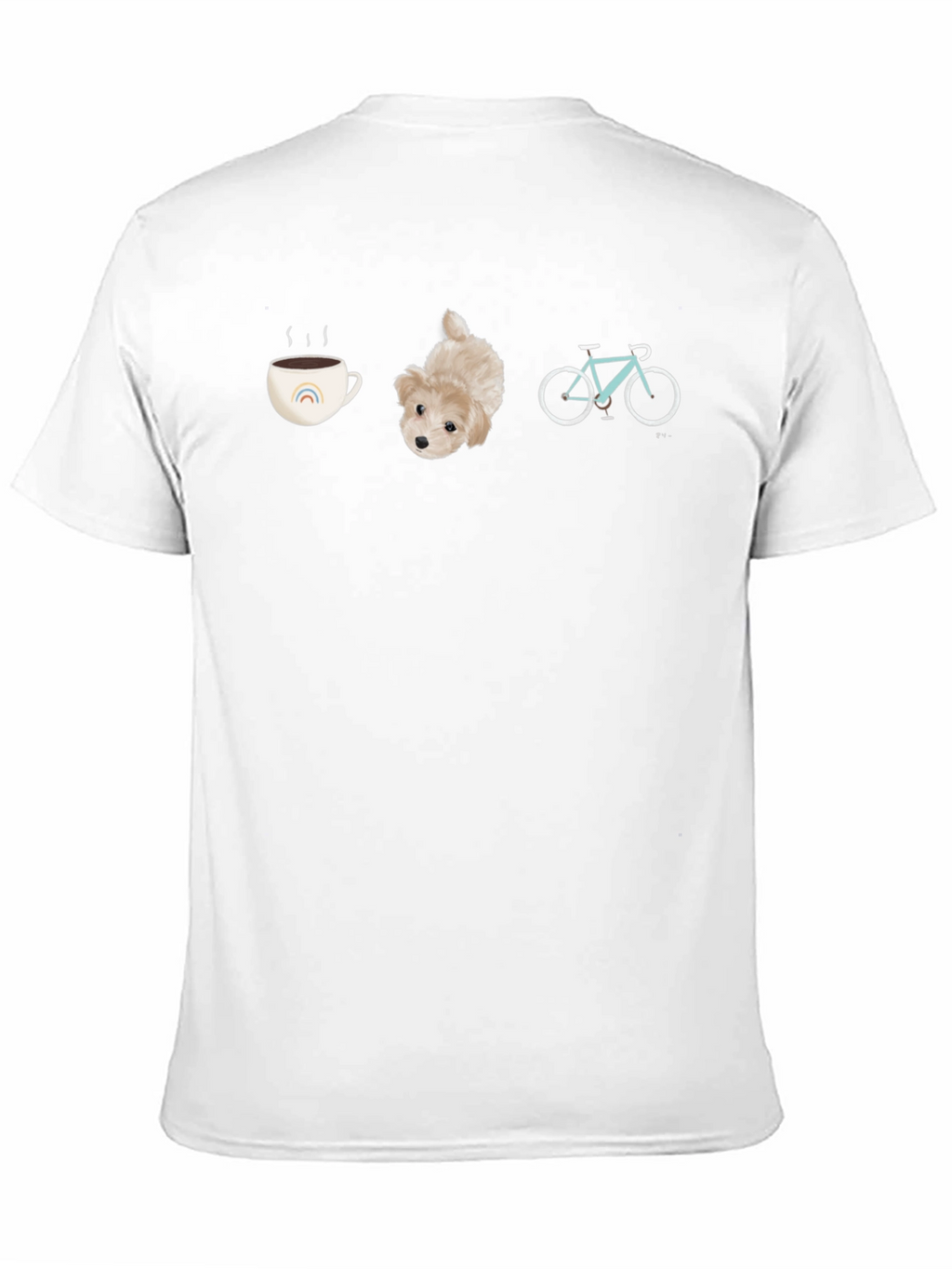 Coffee Dog & Bike Graphic Tee