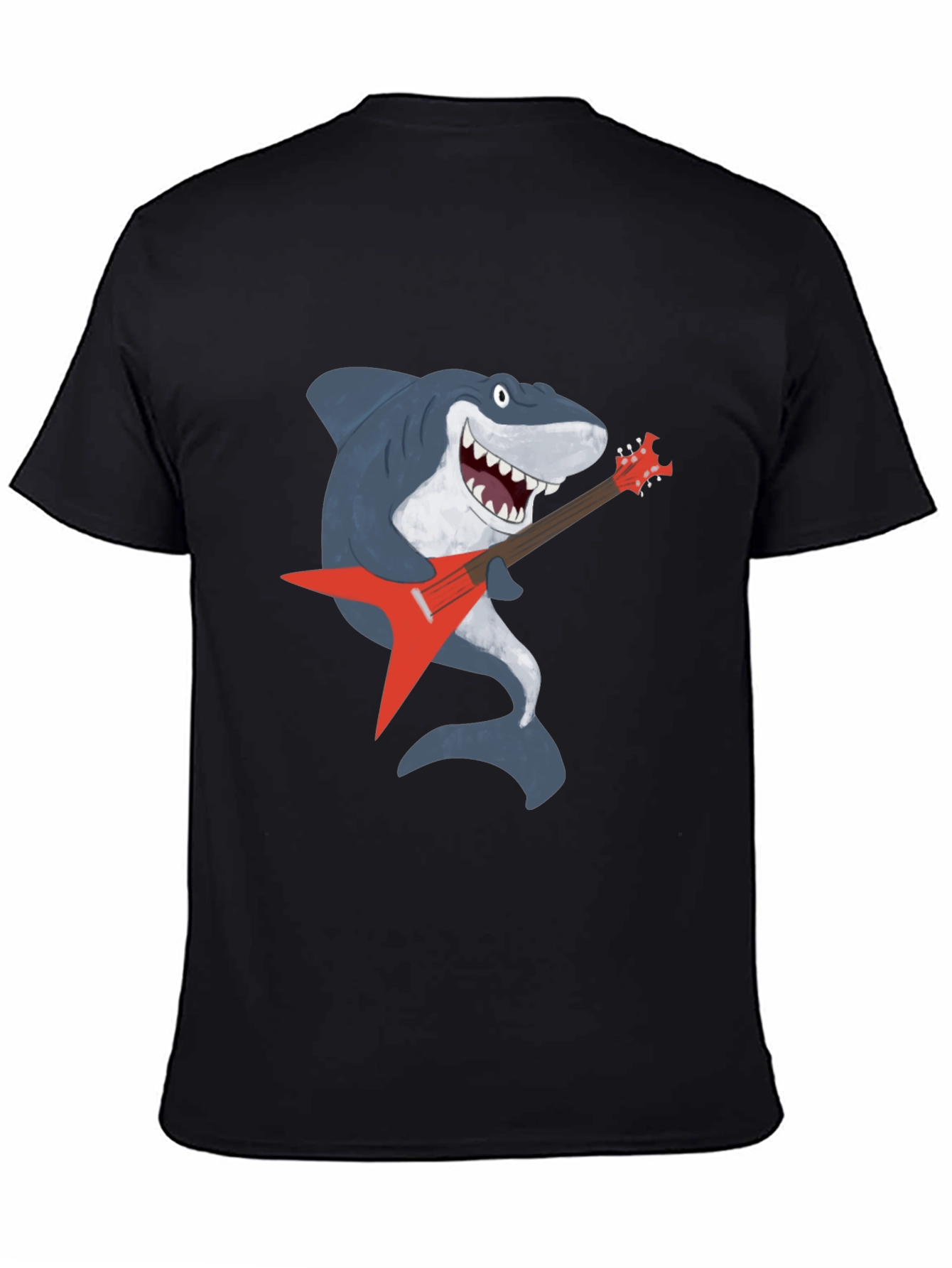 Shark Rocking Guitar Graphic Tee