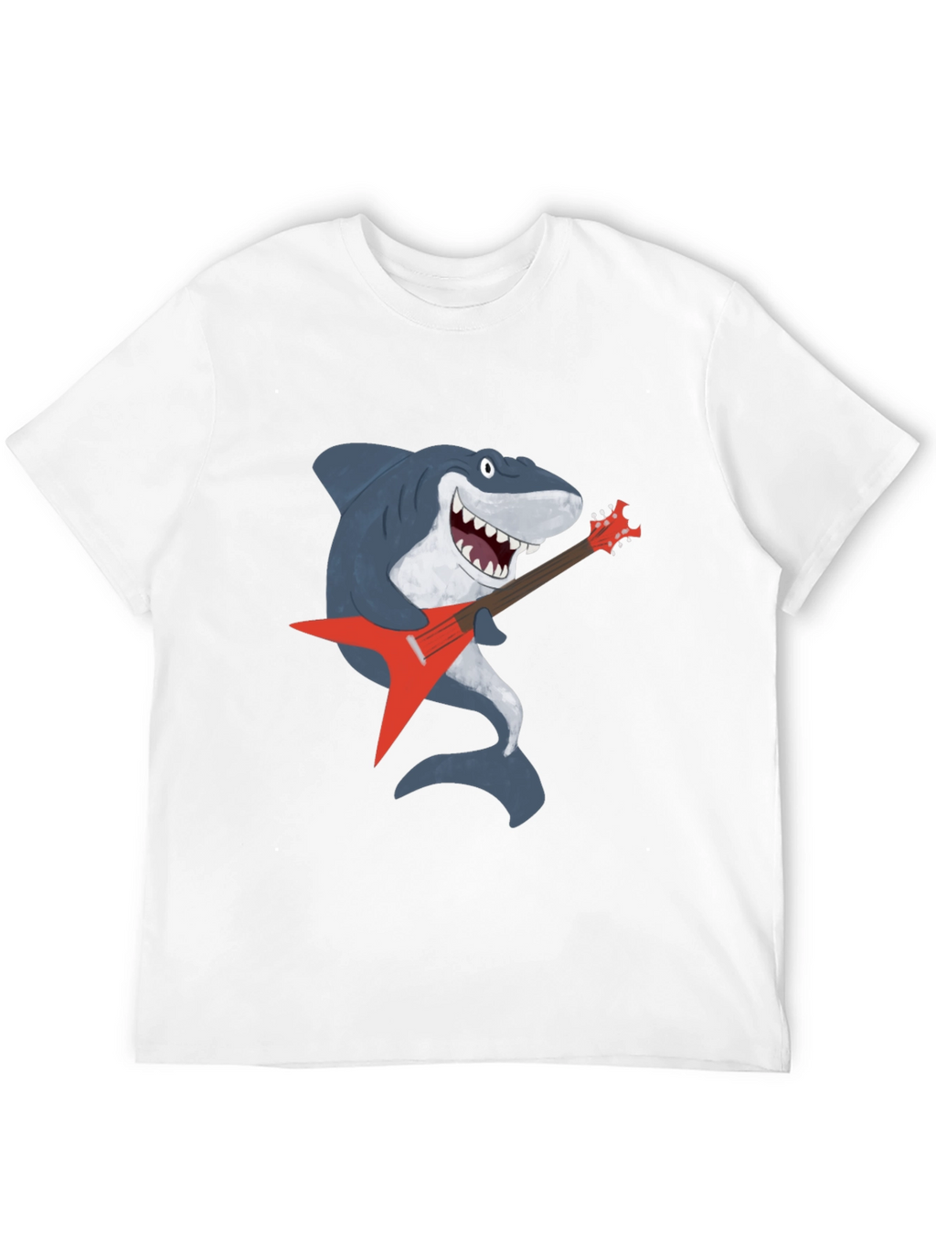 Shark Rocking Guitar Graphic Tee