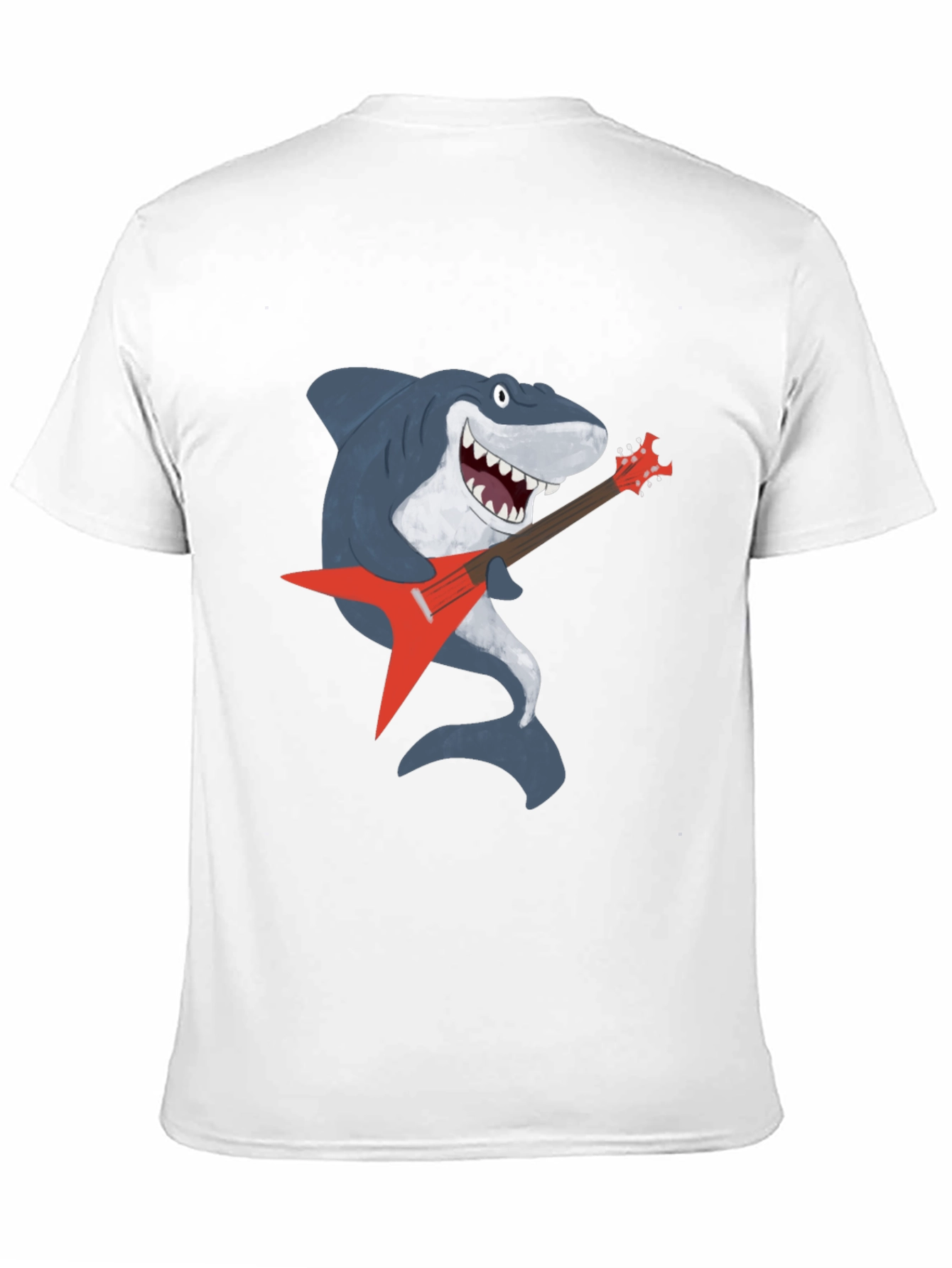 Shark Rocking Guitar Graphic Tee