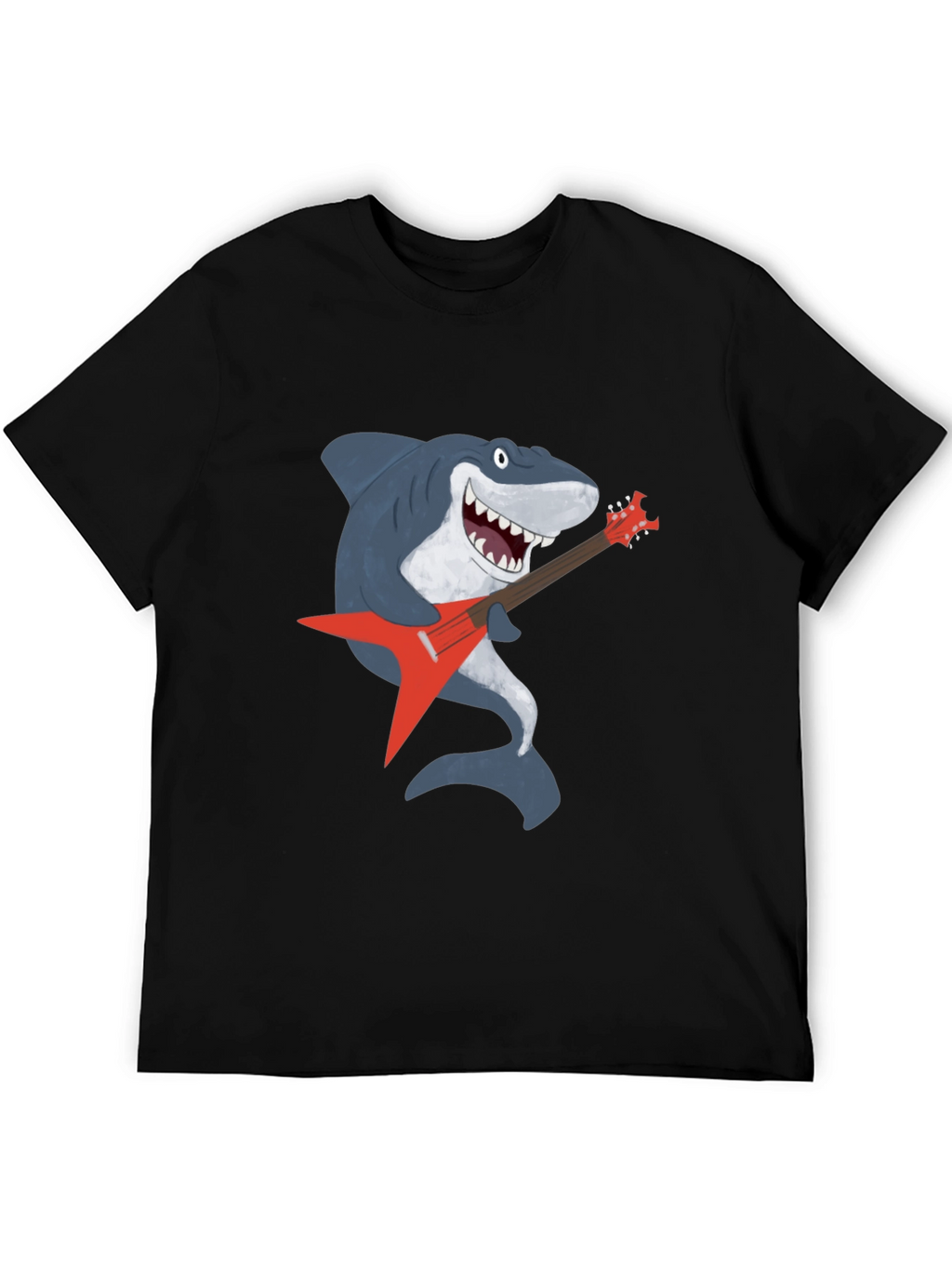 Shark Rocking Guitar Graphic Tee