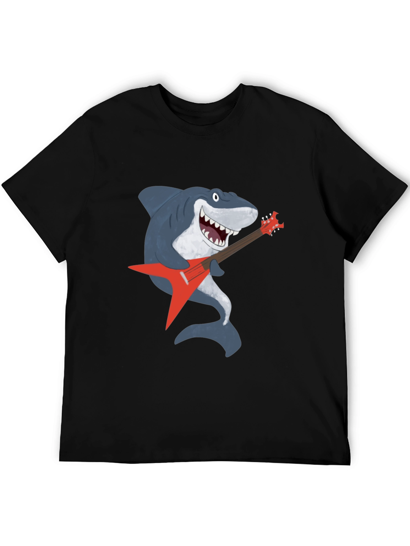 Shark Rocking Guitar Graphic Tee