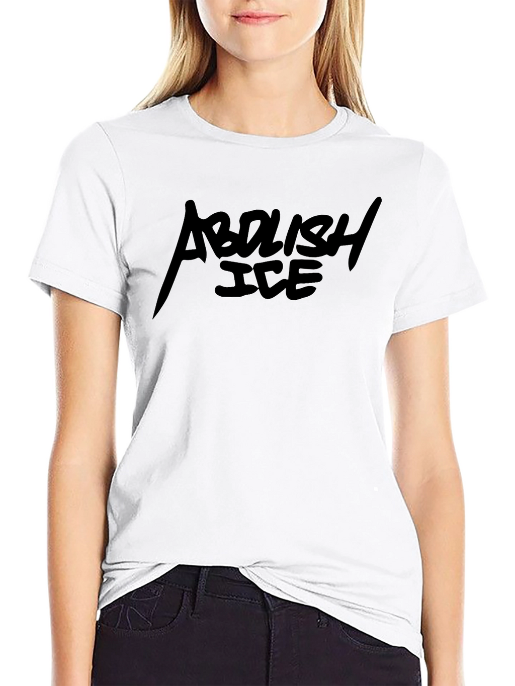 Abolish ICE Graphic Tee - Black Crew Neck