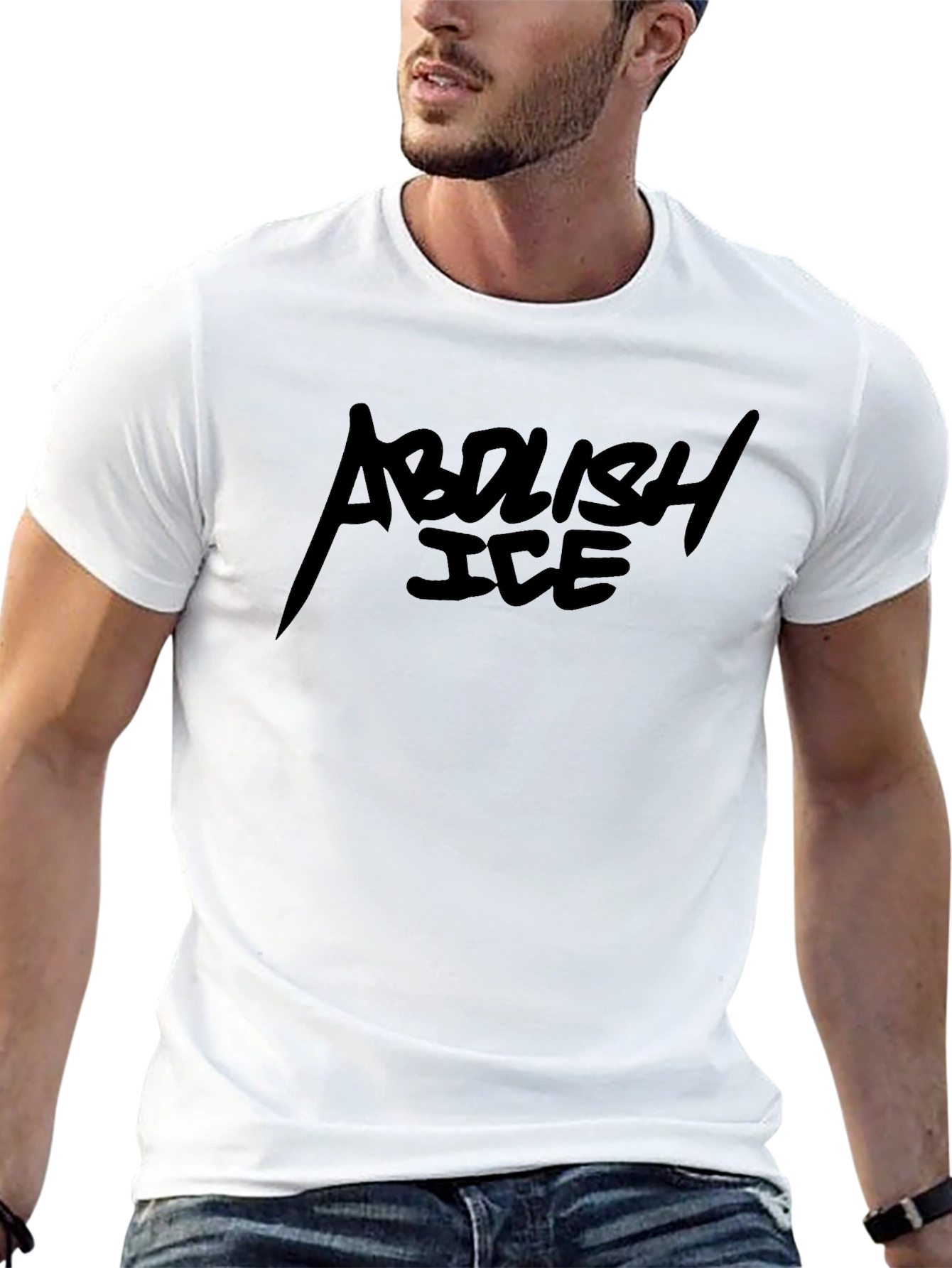 Abolish ICE Graphic Tee - Black Crew Neck