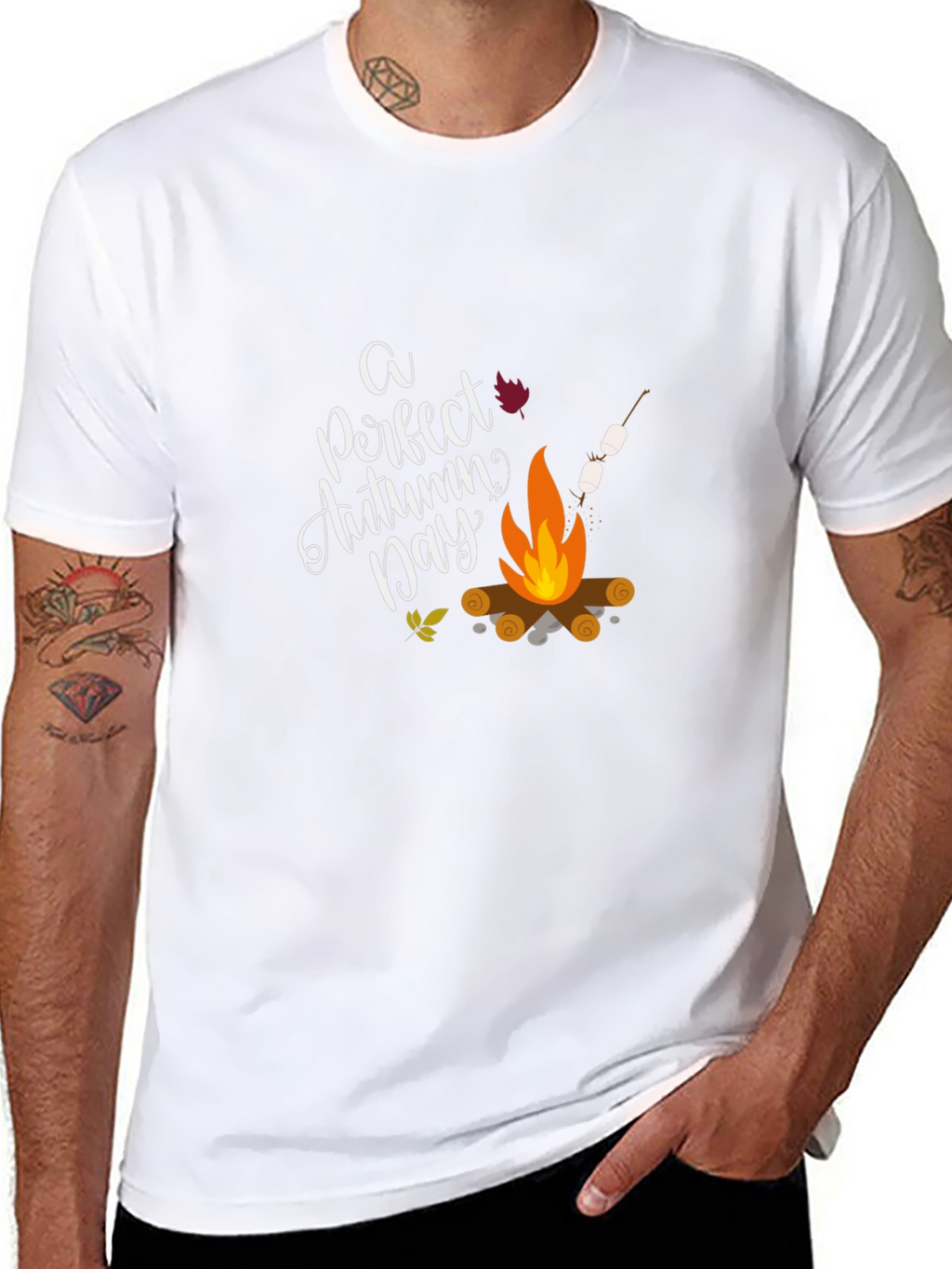 Autumn Campfire Graphic T-Shirt