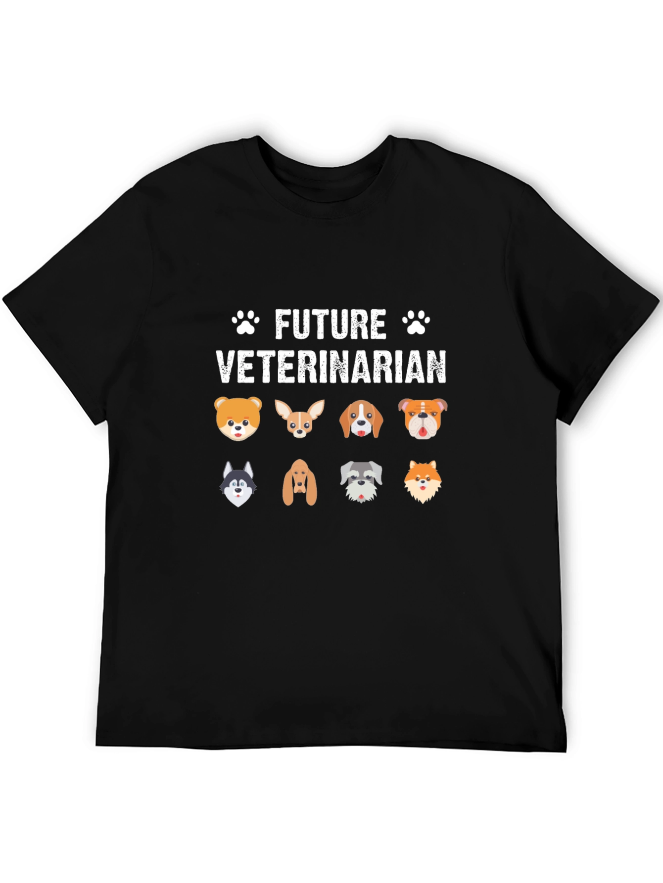 Future Veterinarian Dog Lover Black T-Shirt