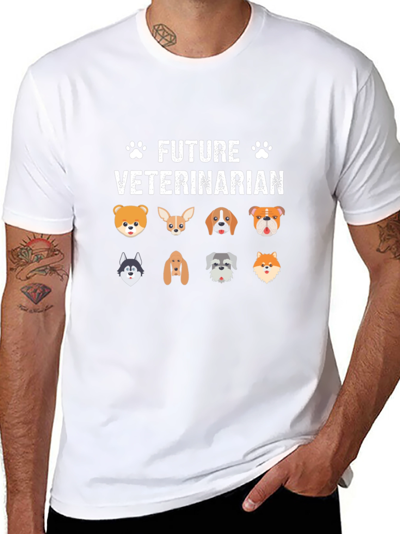 Future Veterinarian Dog Lover Black T-Shirt