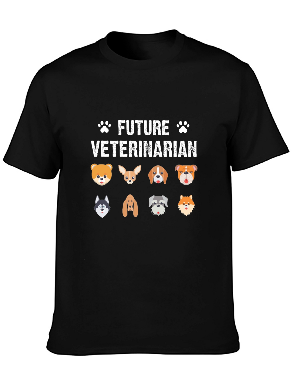 Future Veterinarian Dog Lover Black T-Shirt