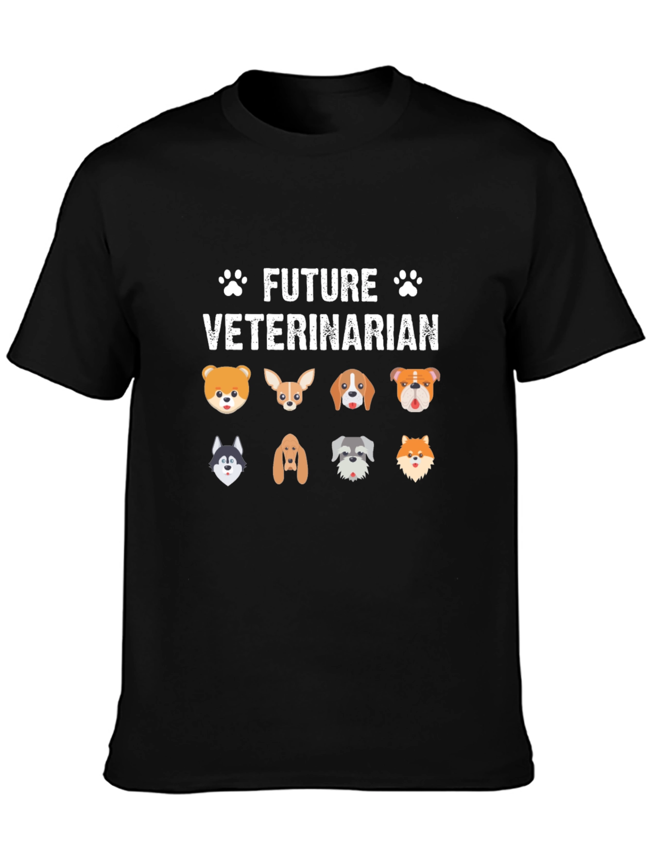 Future Veterinarian Dog Lover Black T-Shirt