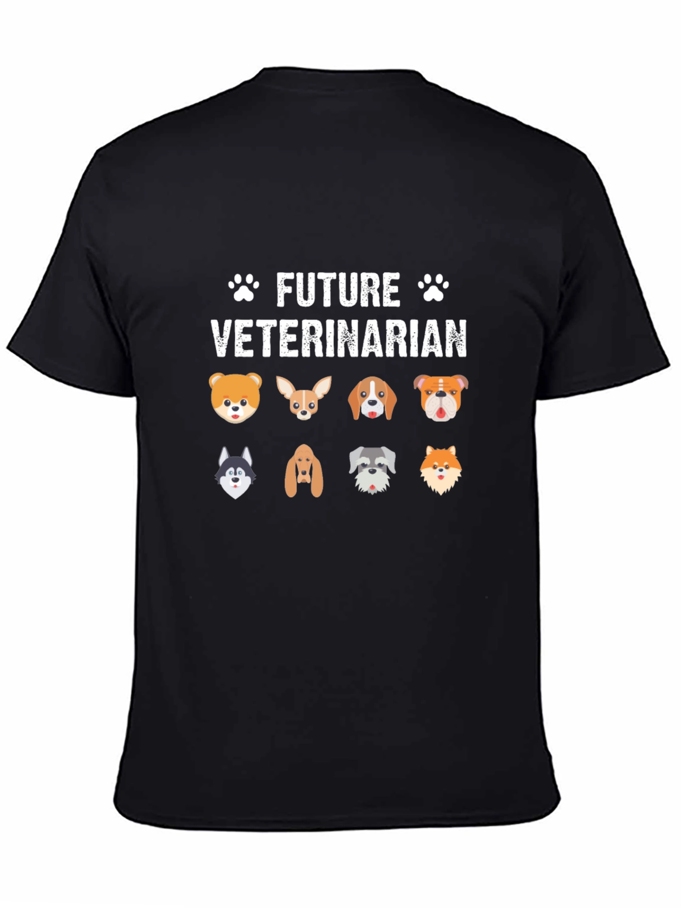 Future Veterinarian Dog Lover Black T-Shirt
