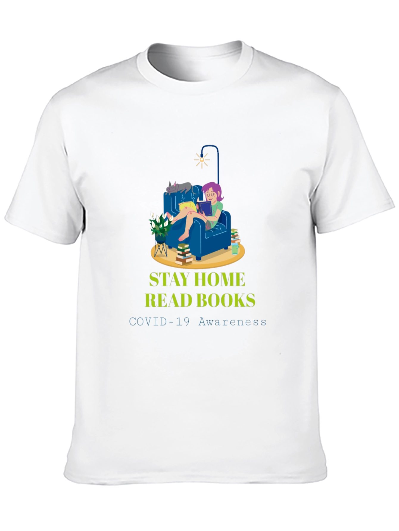 Stay Home & Read T-Shirt - COVID-19 Awareness