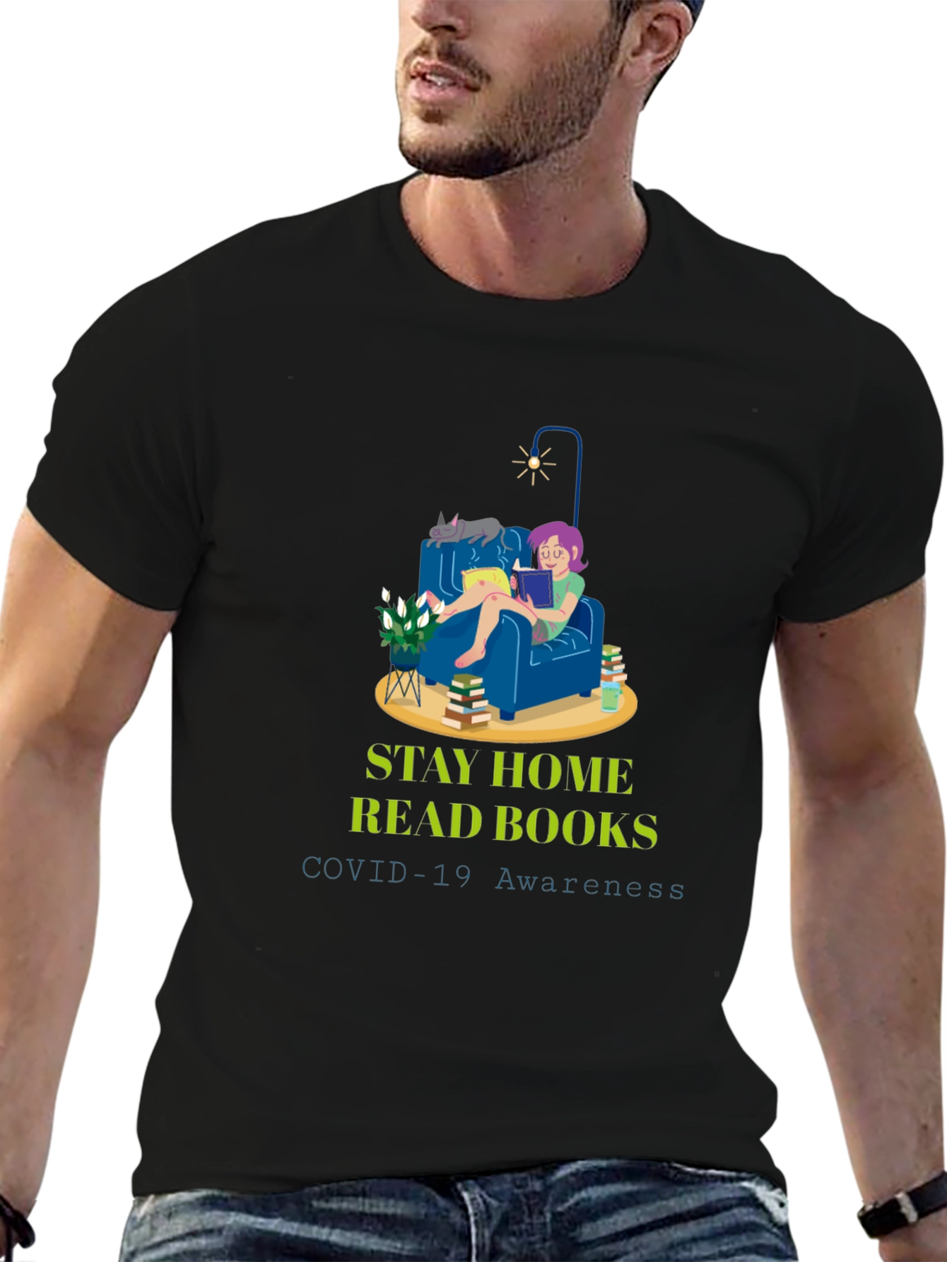 Stay Home & Read T-Shirt - COVID-19 Awareness