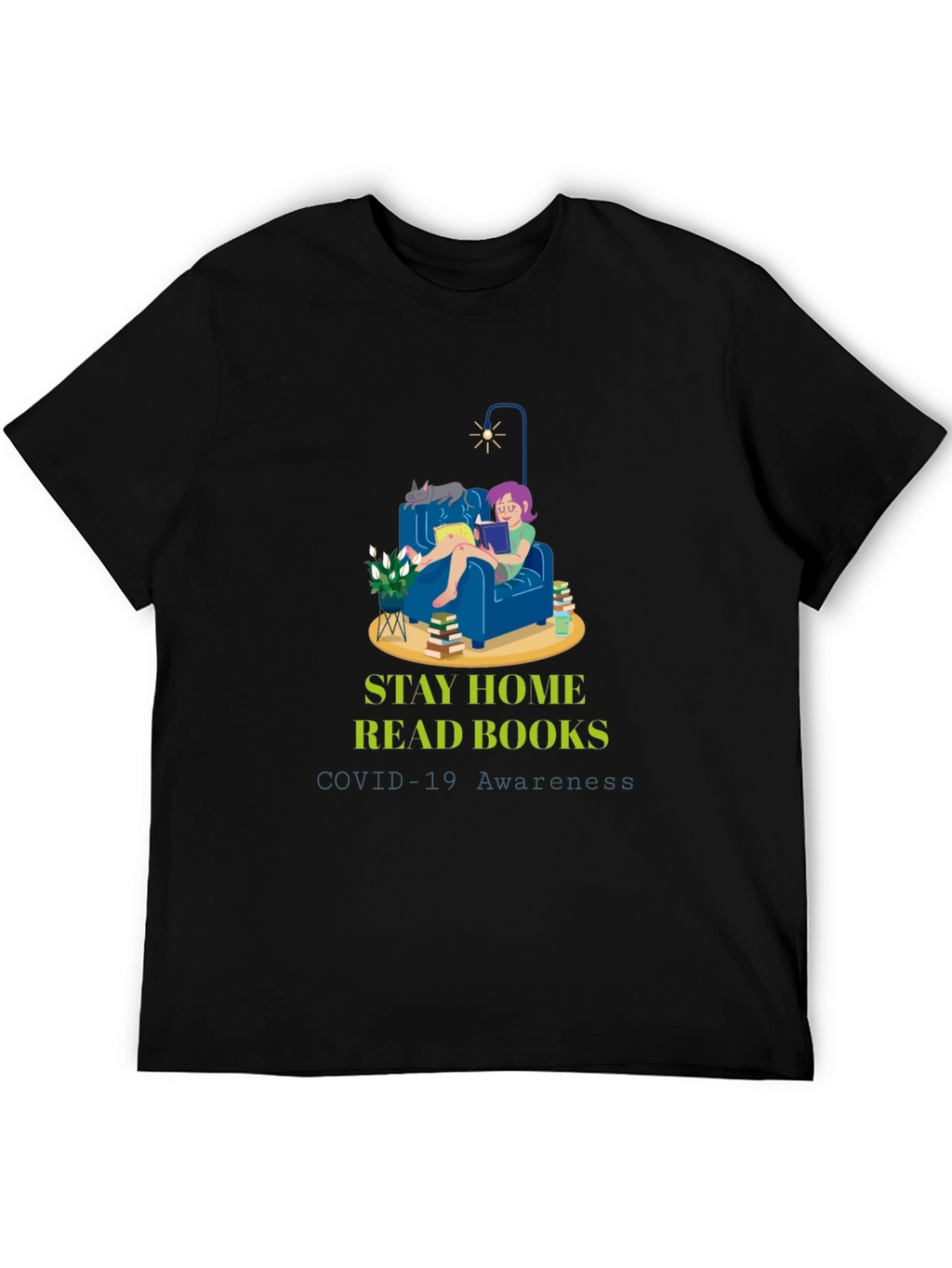 Stay Home & Read T-Shirt - COVID-19 Awareness