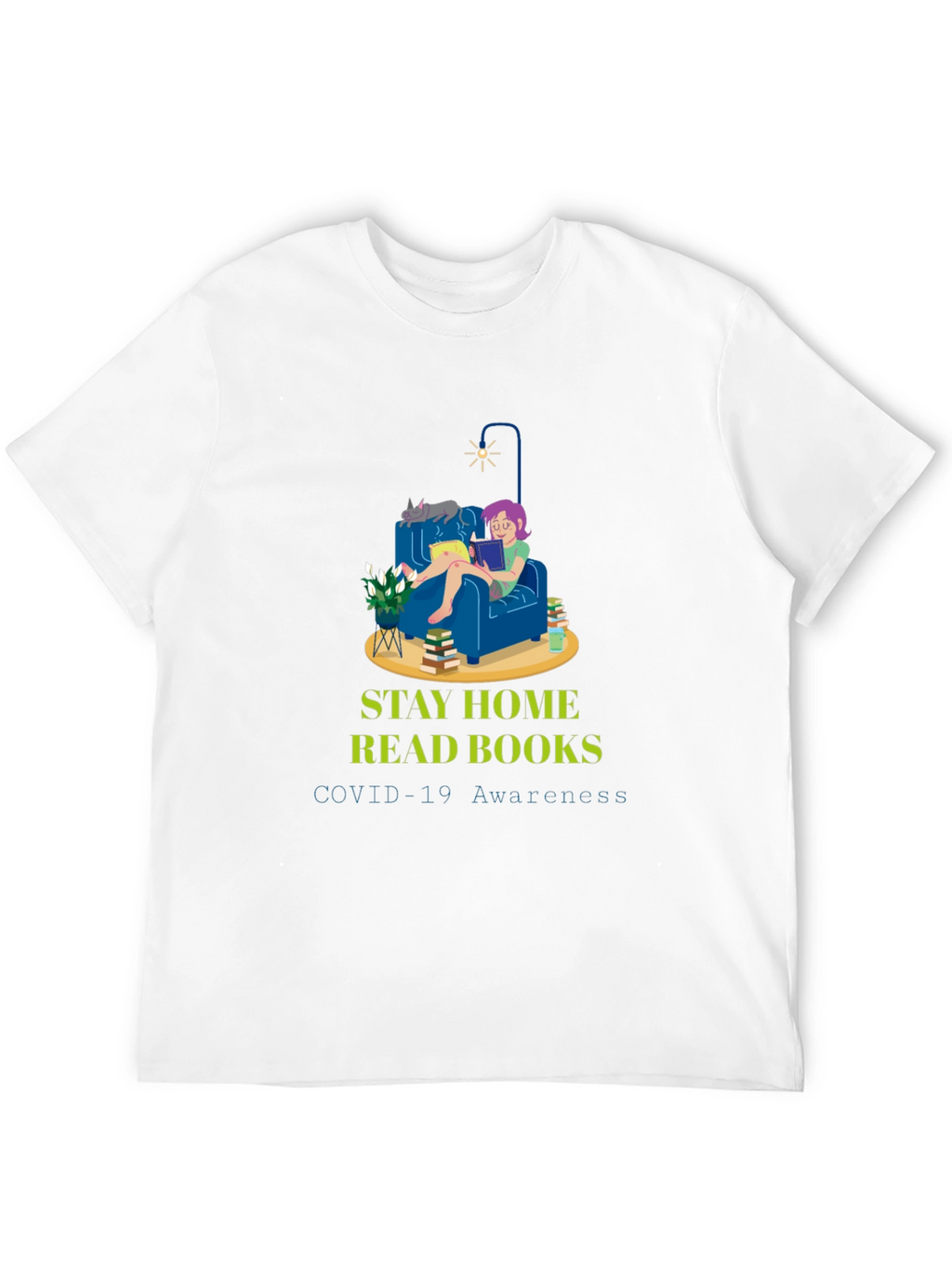 Stay Home & Read T-Shirt - COVID-19 Awareness
