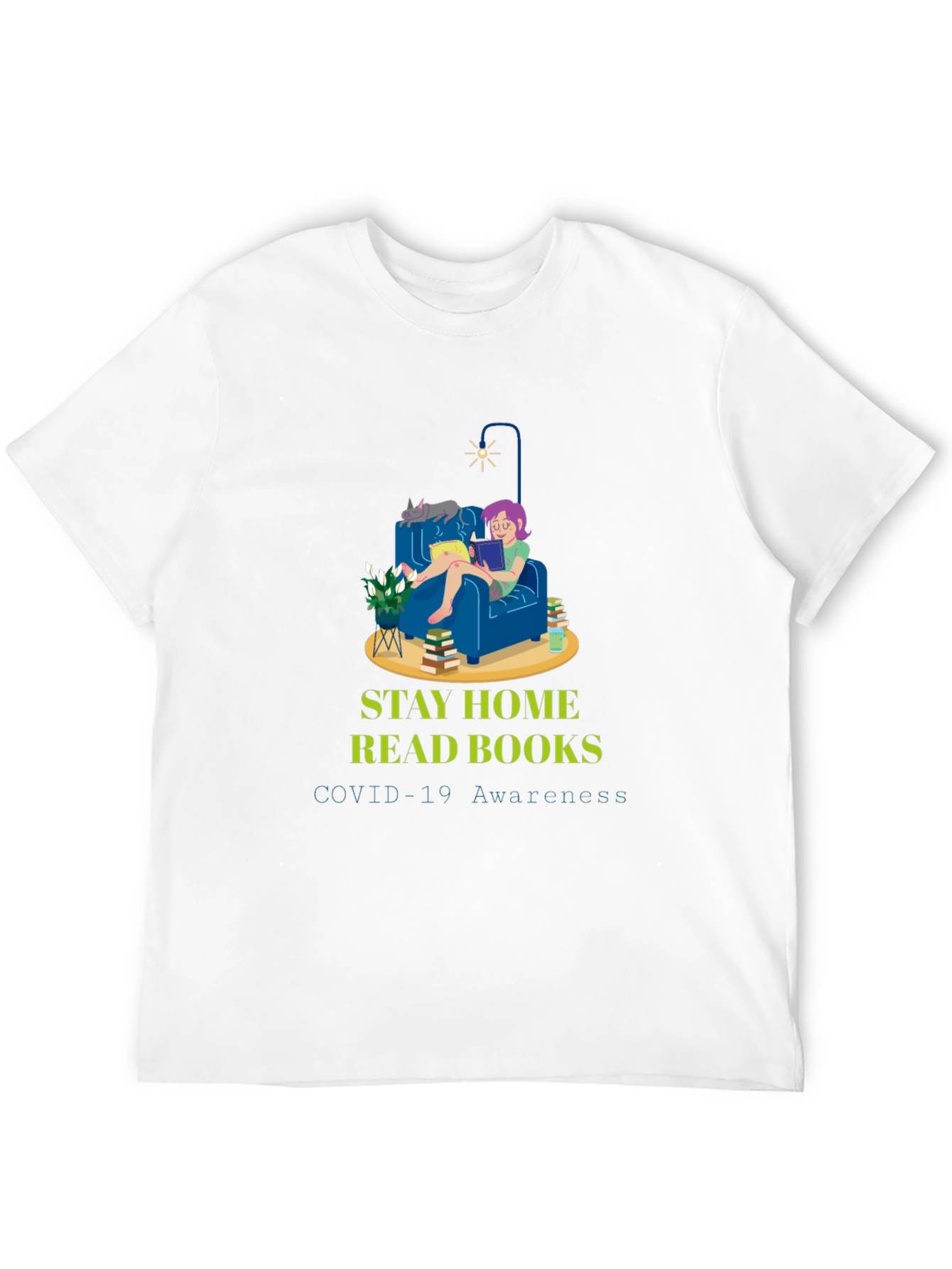 Stay Home & Read T-Shirt - COVID-19 Awareness