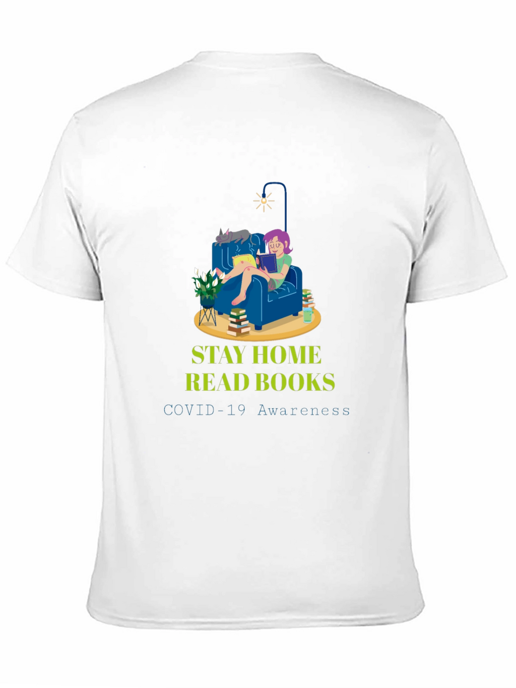 Stay Home & Read T-Shirt - COVID-19 Awareness