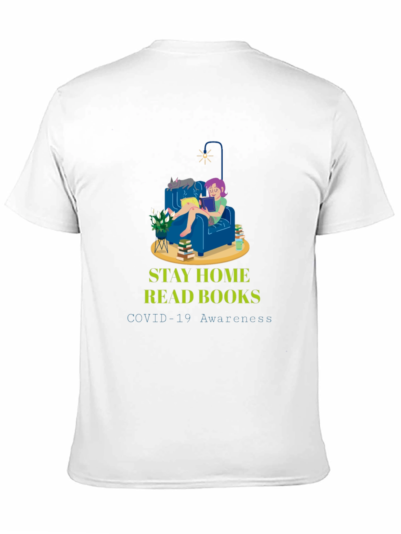 Stay Home & Read T-Shirt - COVID-19 Awareness