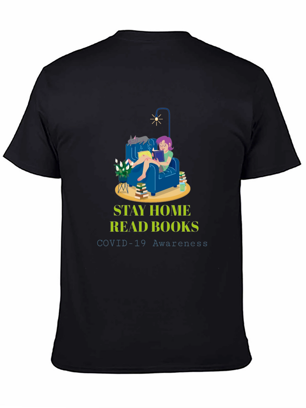 Stay Home & Read T-Shirt - COVID-19 Awareness